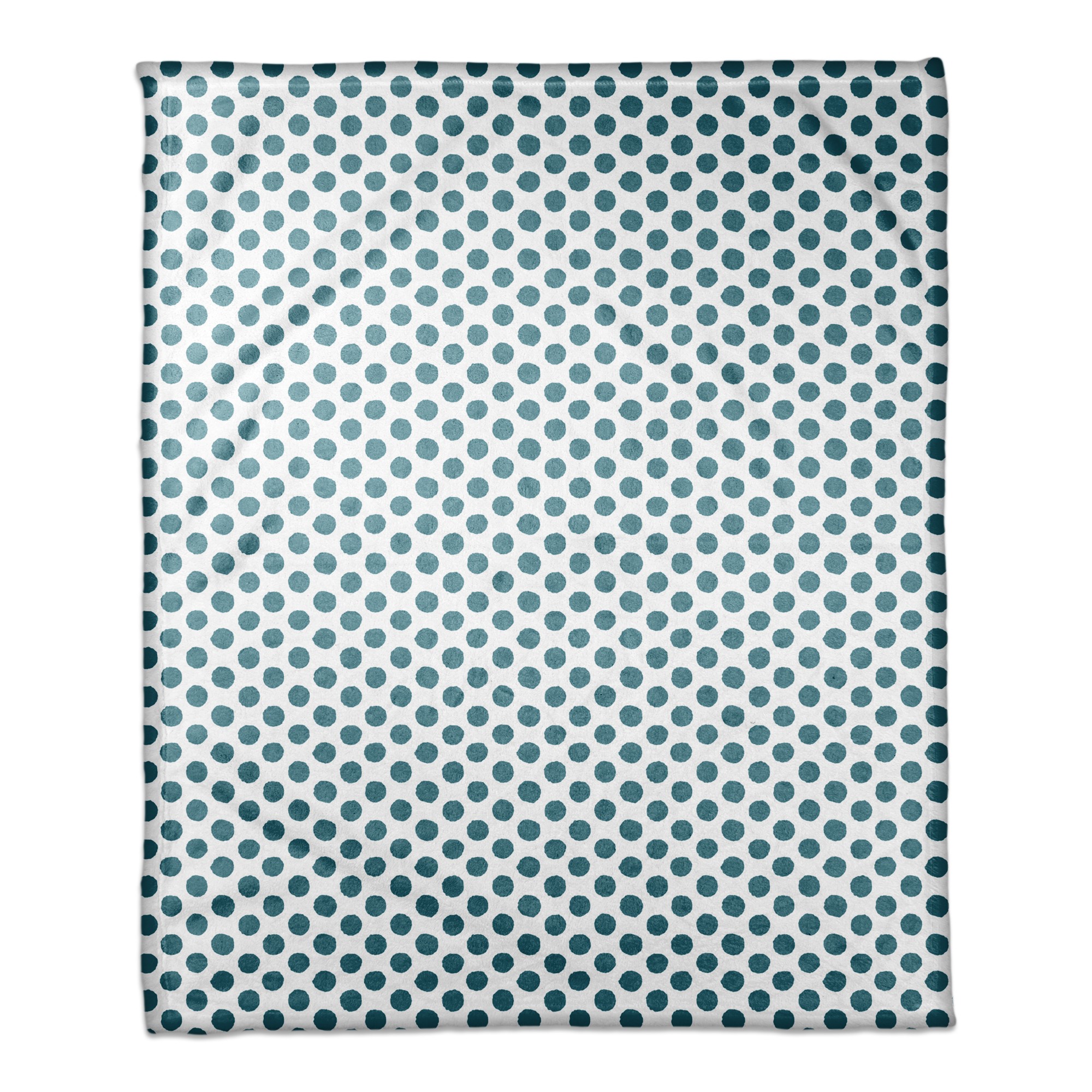 Blue Polka Dots 50x60 Coral Fleece Blanket