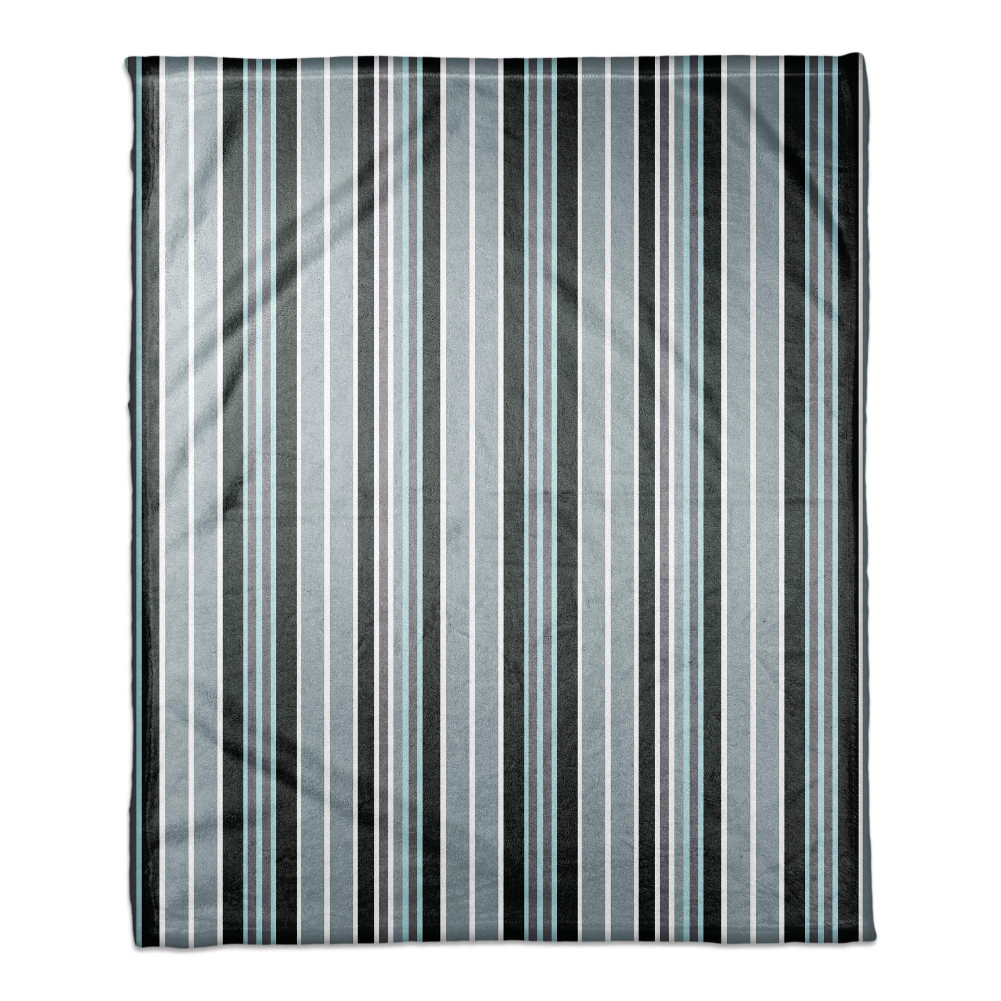 Blue Stripes 50x60 Coral Fleece Blanket