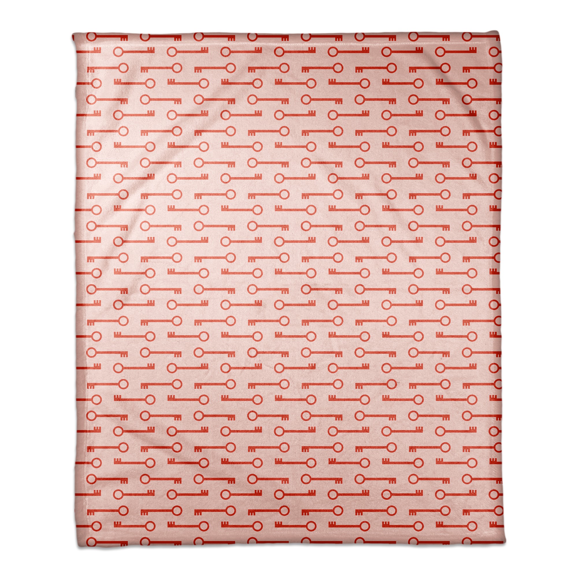 Red Keys Pattern 50x60 Coral Fleece Blanket