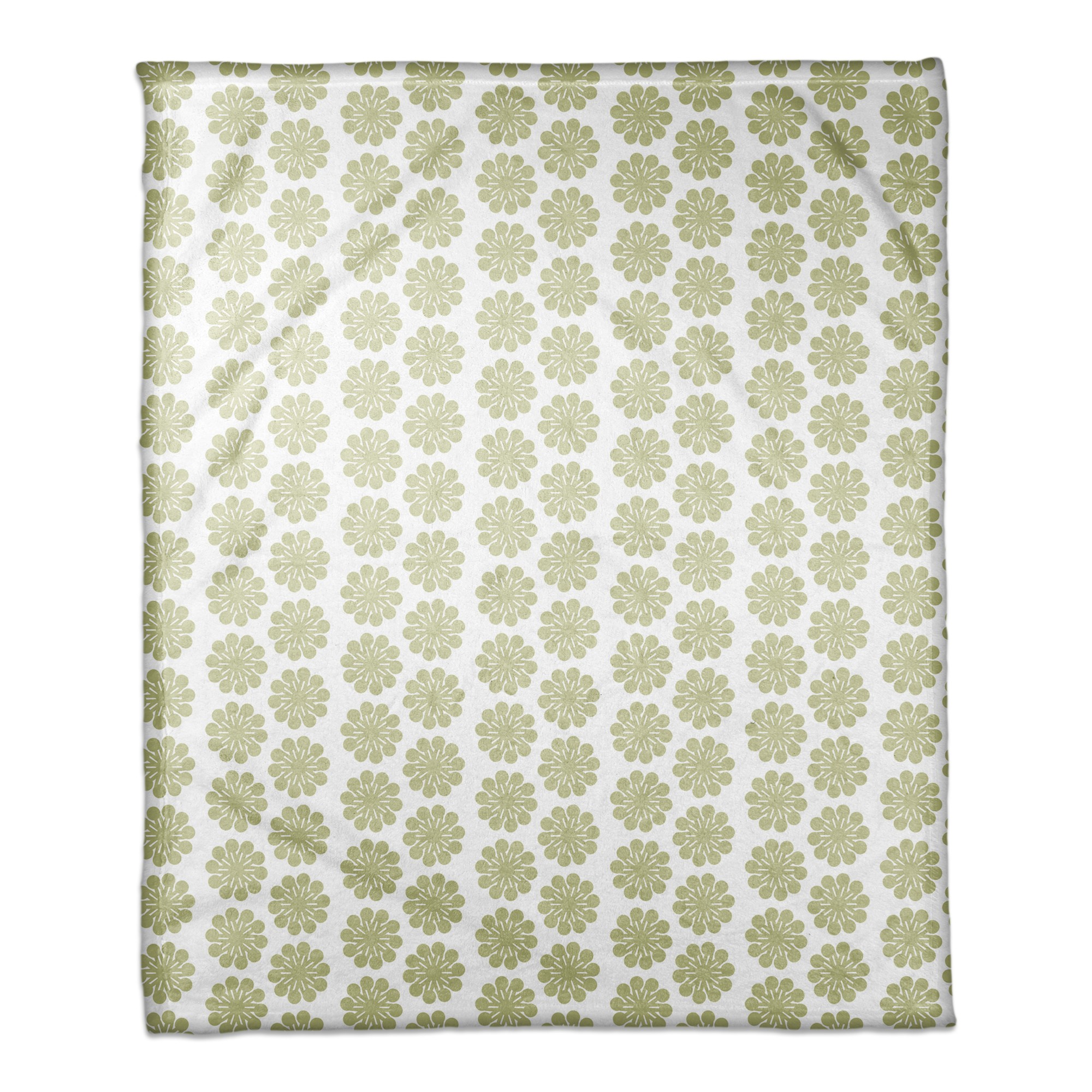 Tan Floral Pattern 50x60 Coral Fleece Blanket