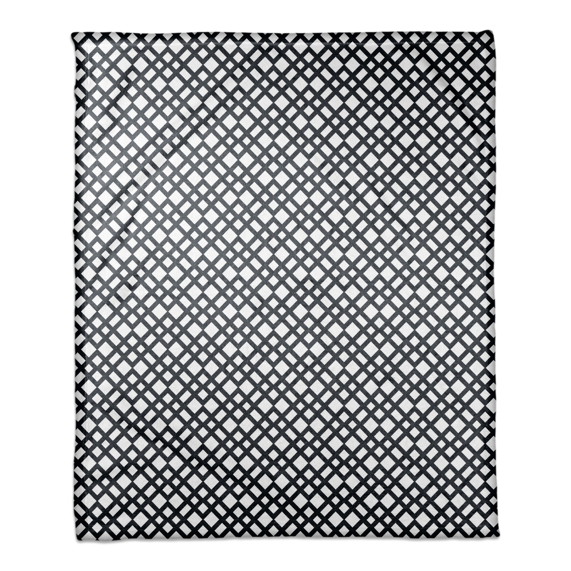Navy Lattice Pattern 50x60 Coral Fleece Blanket