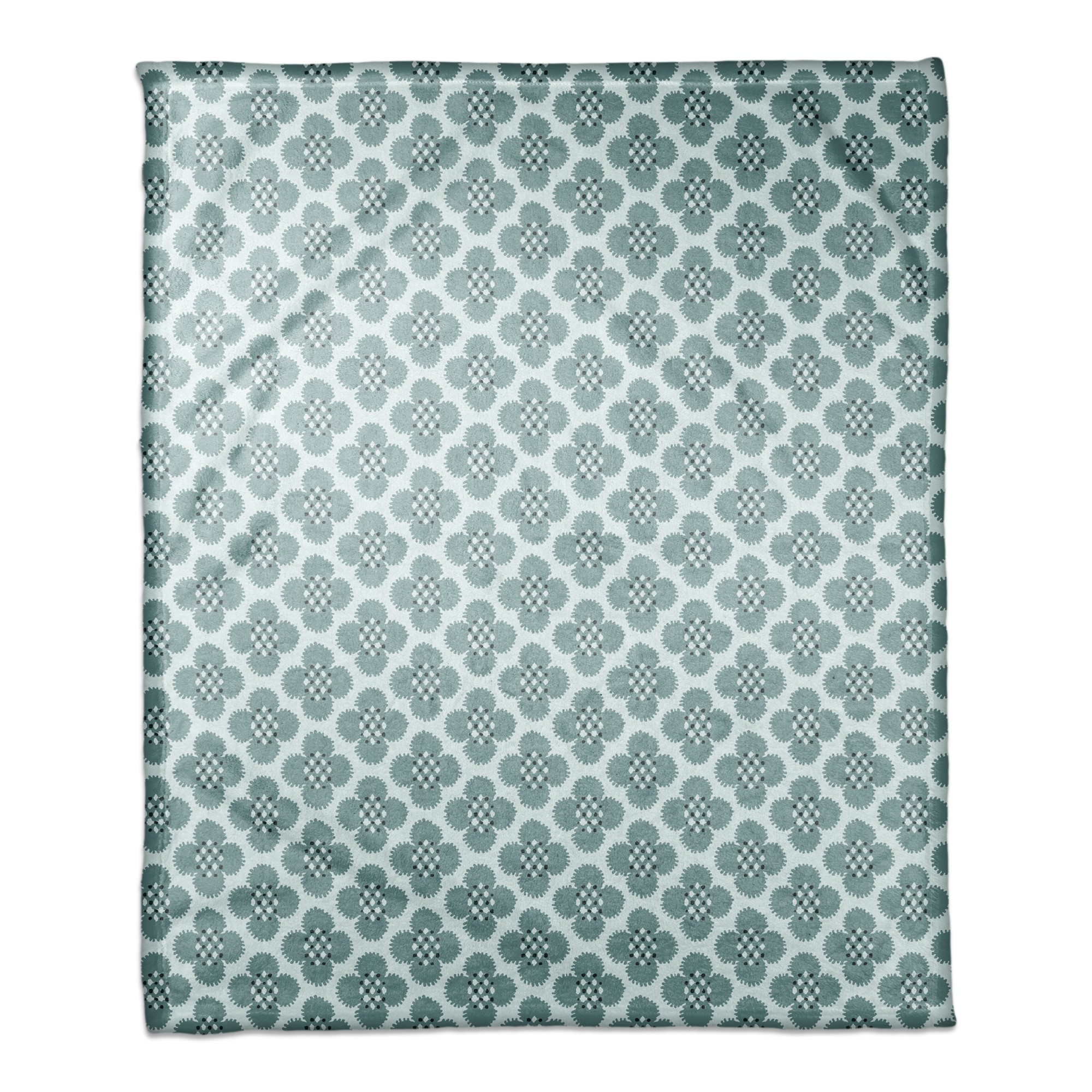 Blue Floral Pattern 50x60 Coral Fleece Blanket