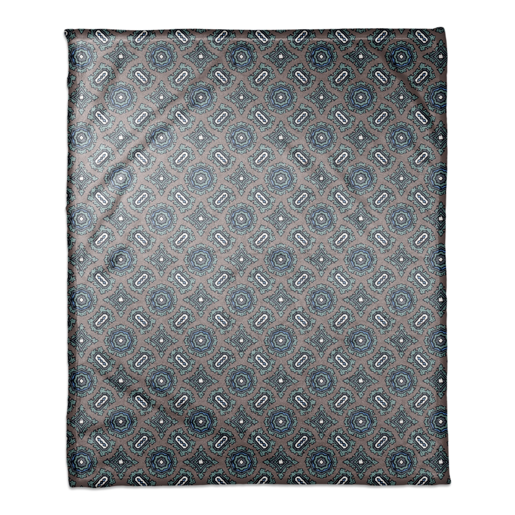Mandala Pattern in Blue 50x60 Coral Fleece Blanket