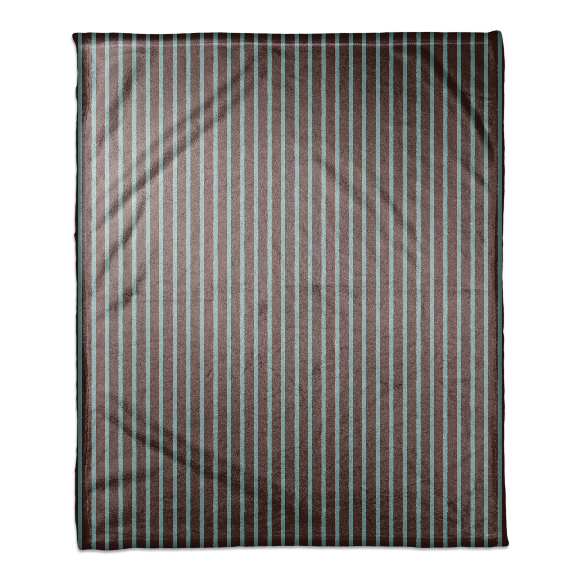 Brown Stripes 50x60 Coral Fleece Blanket