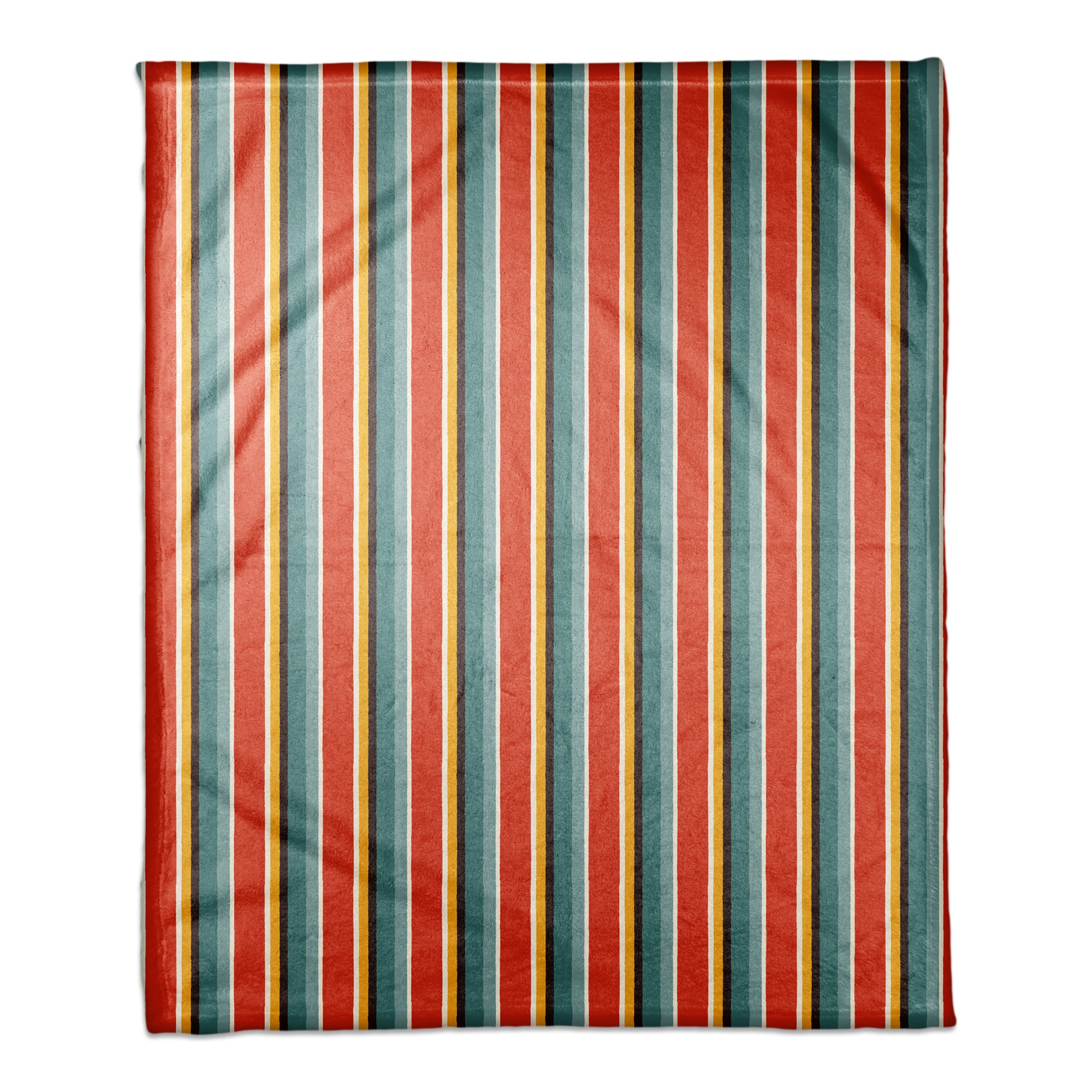 Stripes in Red 50x60 Coral Fleece Blanket
