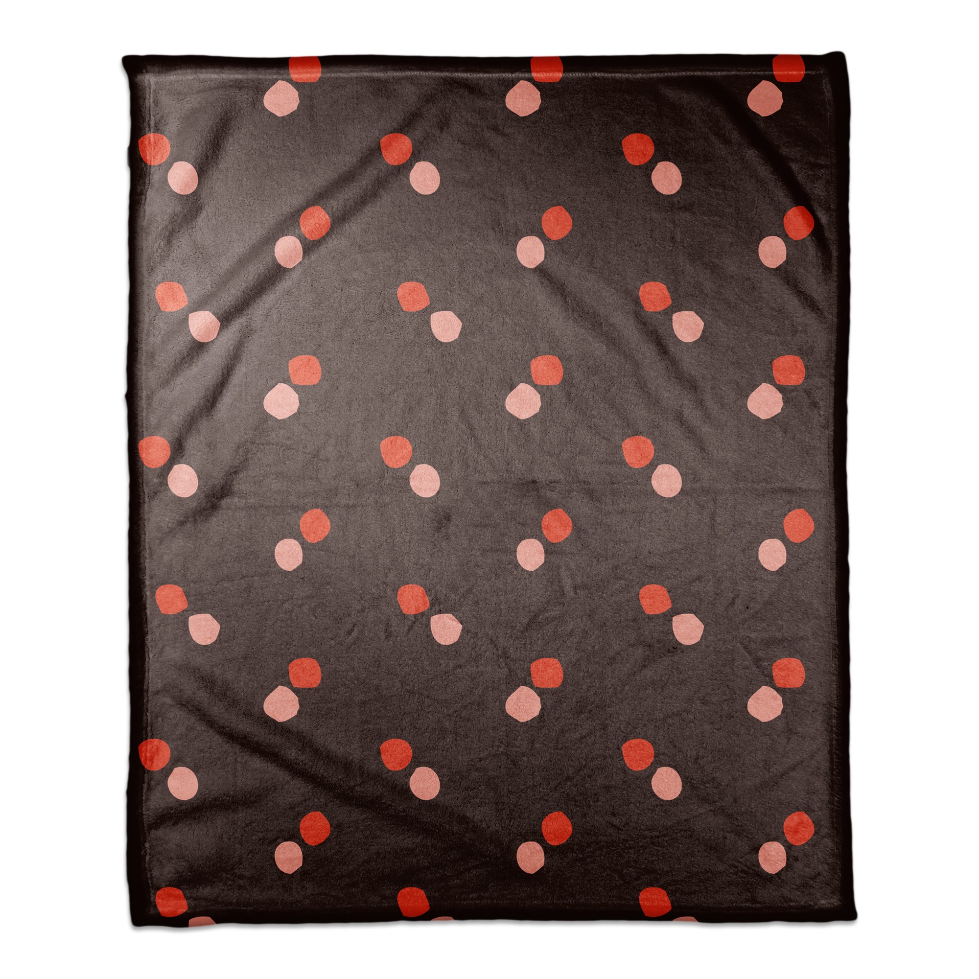 Polka Dots in Red and Pink 50x60 Coral Fleece Blanket
