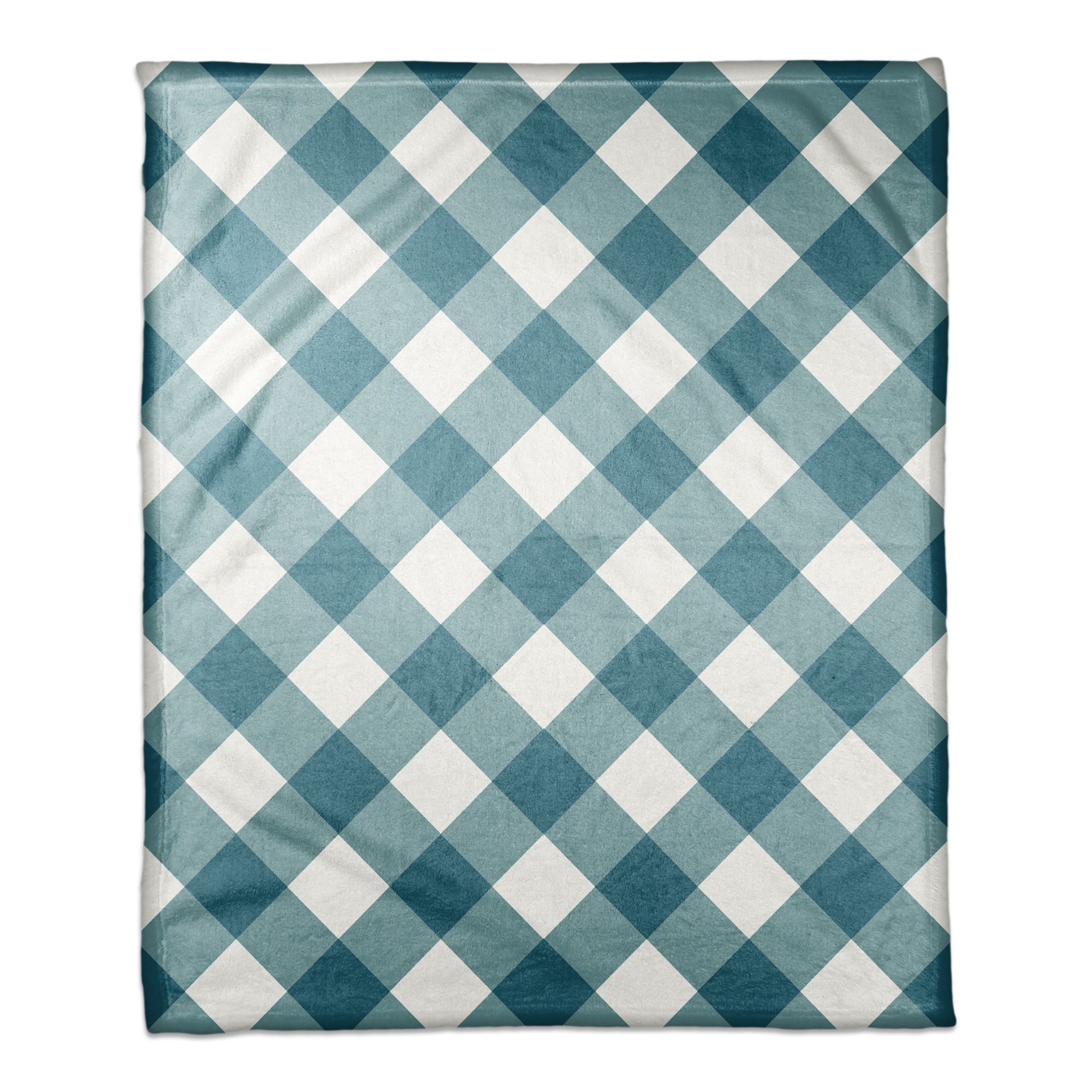 Blue Plaid 50x60 Coral Fleece Blanket