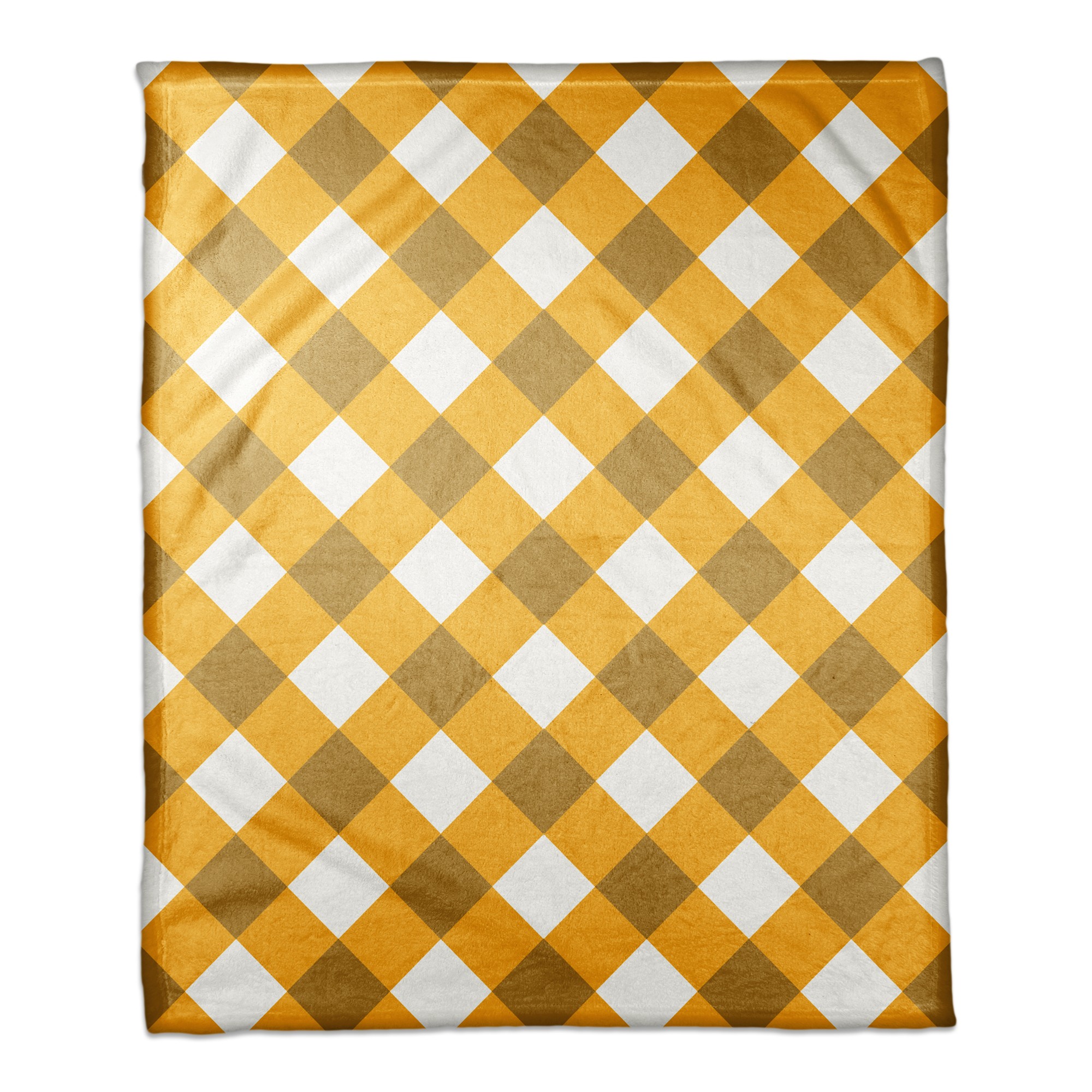 Yellow Plaid 50x60 Coral Fleece Blanket