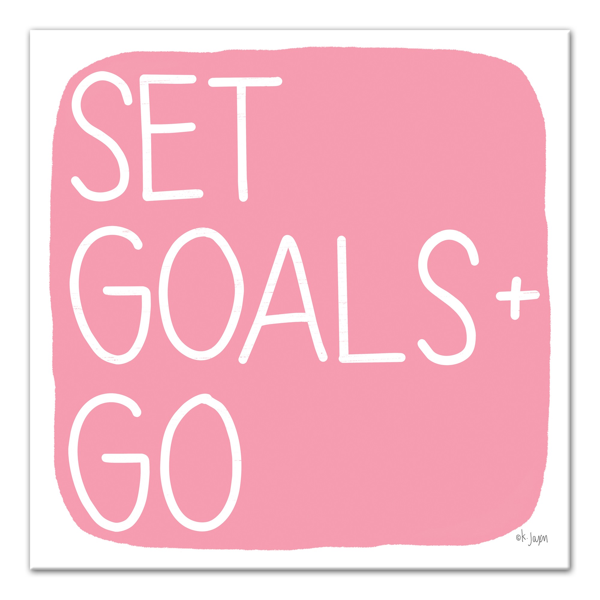 Set Goals + Go 16x16 Canvas Wall Art