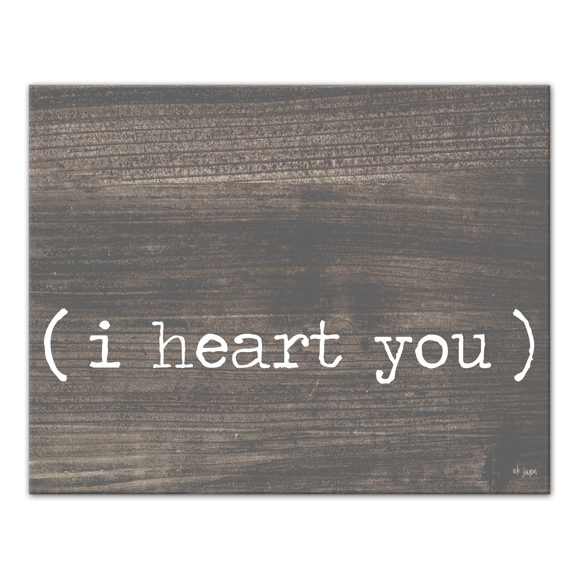 I Heart You 11x14 Canvas Wall Art