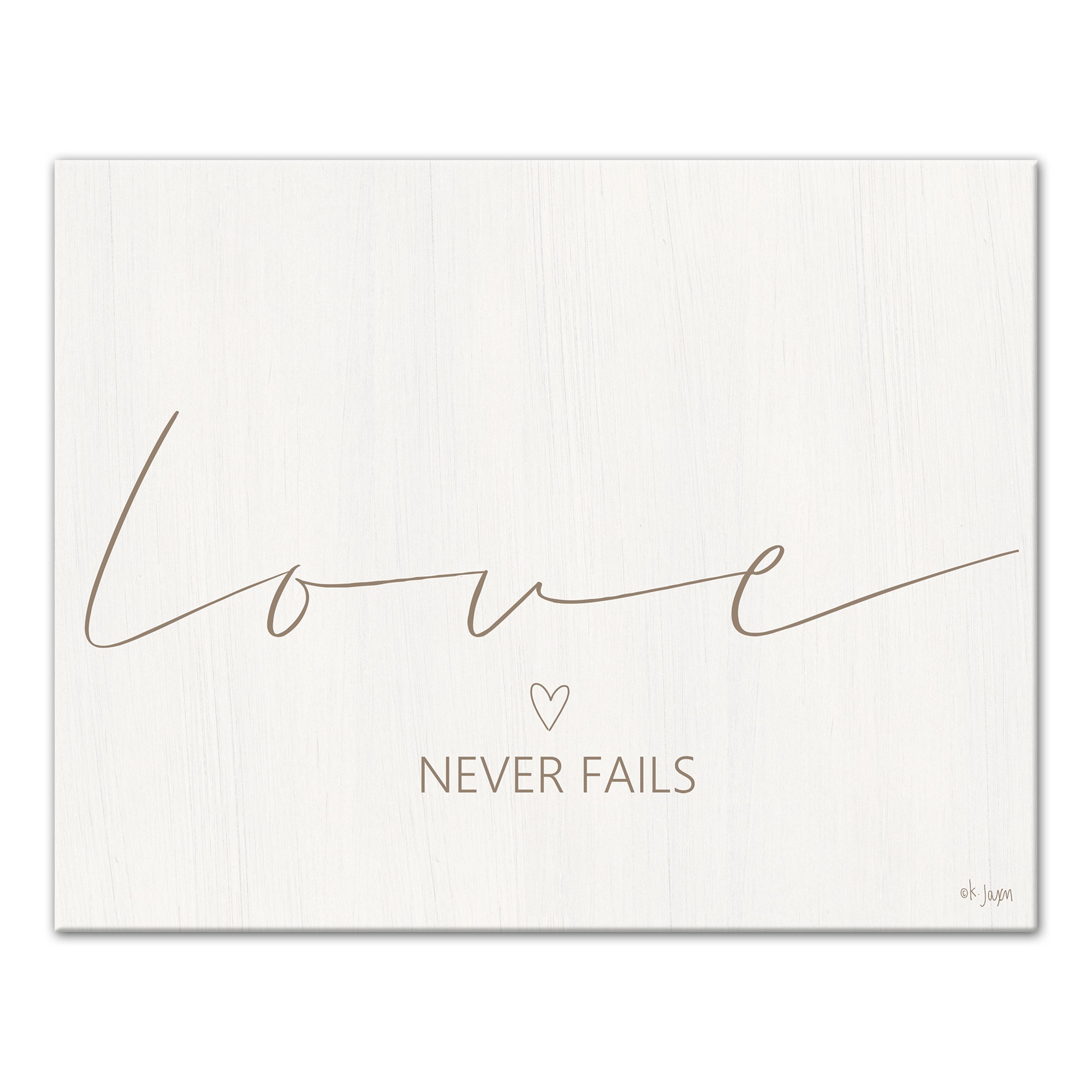 Love Never Fails 11x14 Canvas Wall Art