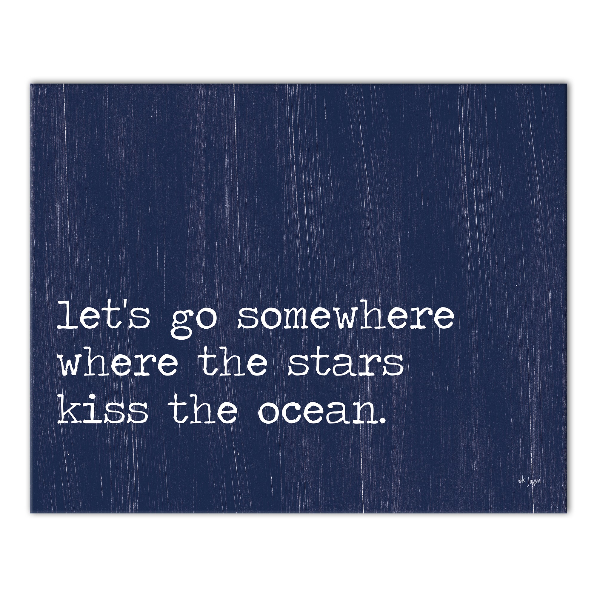 Let's Go Somewhere Where the Stars Kiss the Ocean 16x20 Canvas Wall Art
