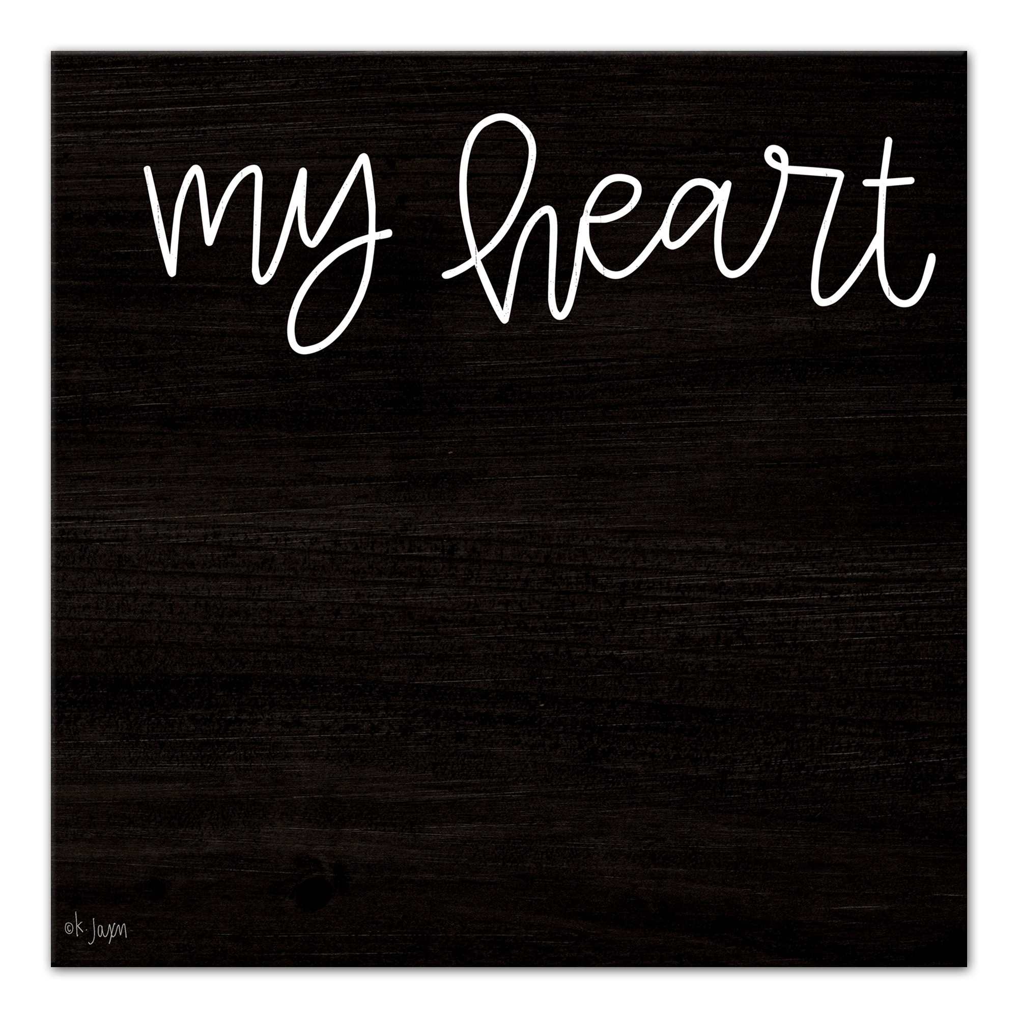 My Heart 12x12 Canvas Wall Art
