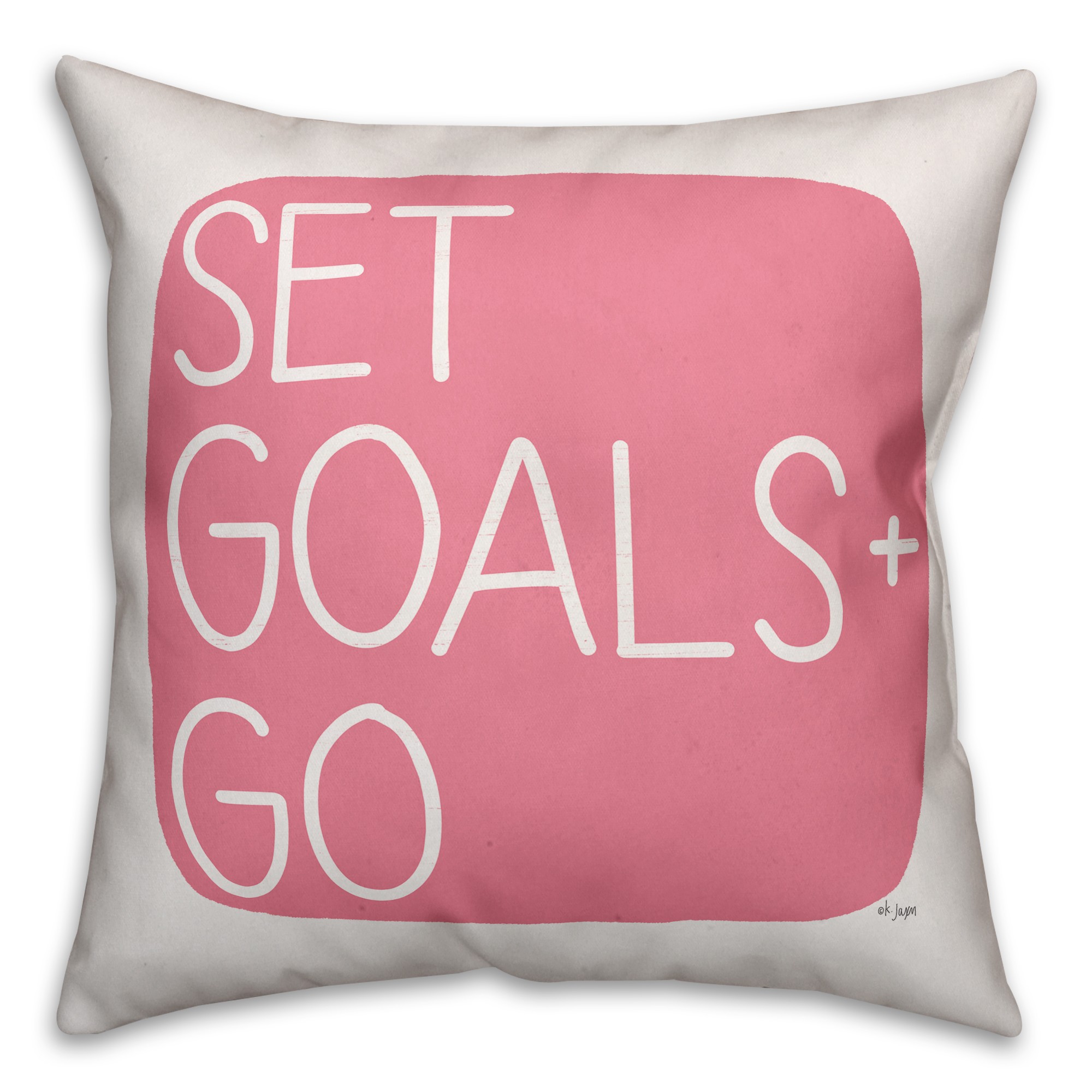 Set Goals + Go 16x16 Spun Poly Pillow
