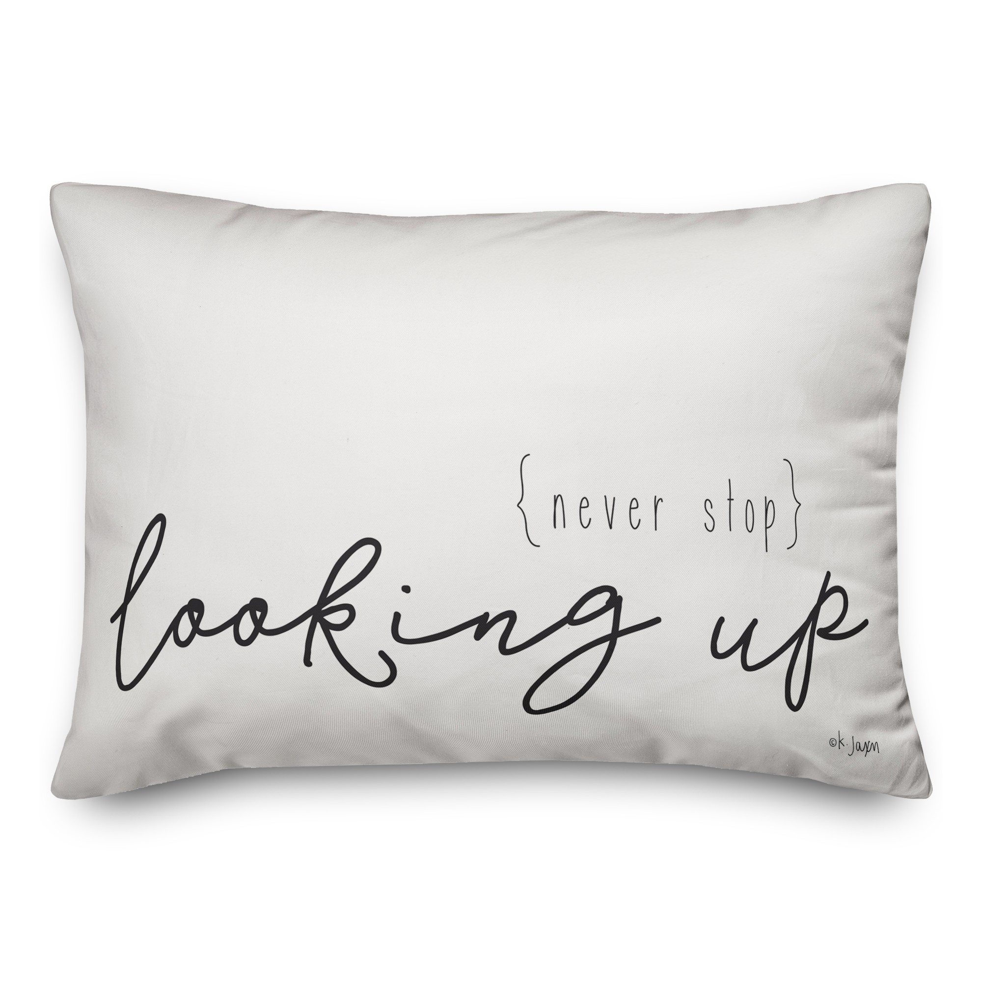 Never Stop Looking Up Lumbar 14x20 Spun Poly Pillow