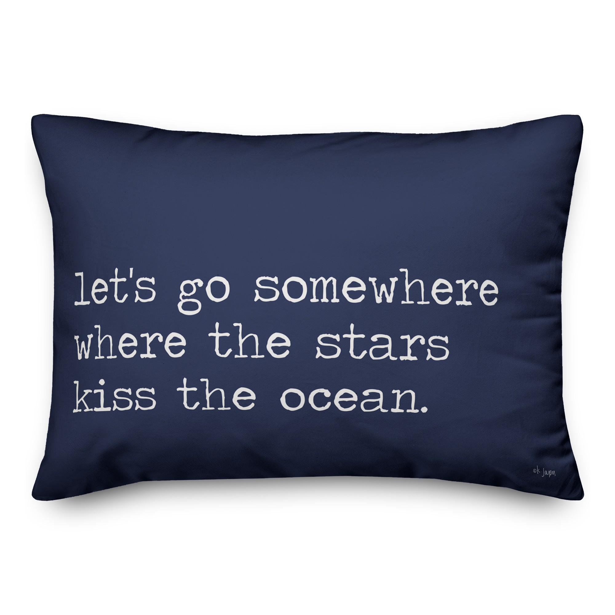 Where the Stars Kiss the Ocean Lumbar 14x20 Spun Poly Pillow