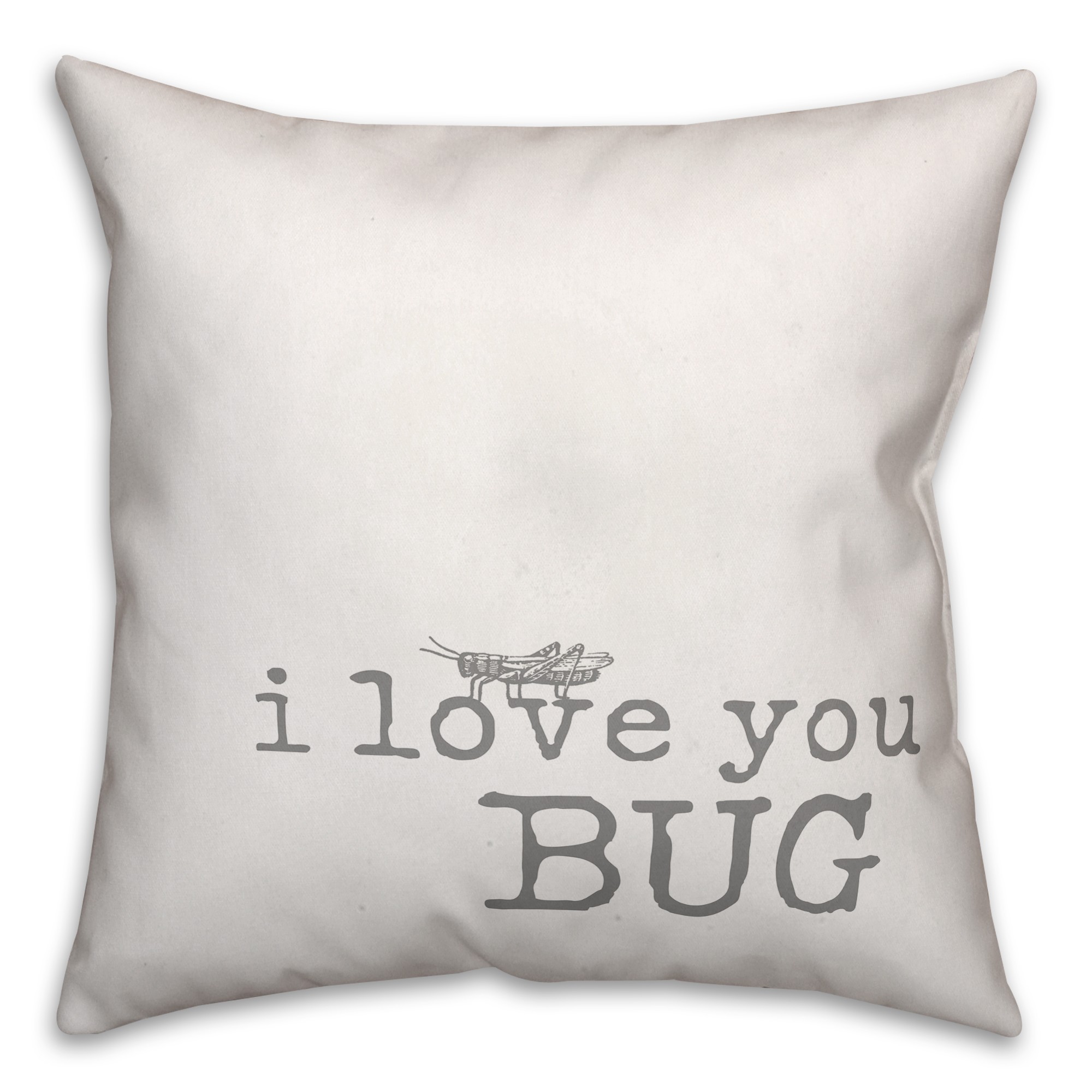 I Love You Bug 16x16 Spun Poly Pillow