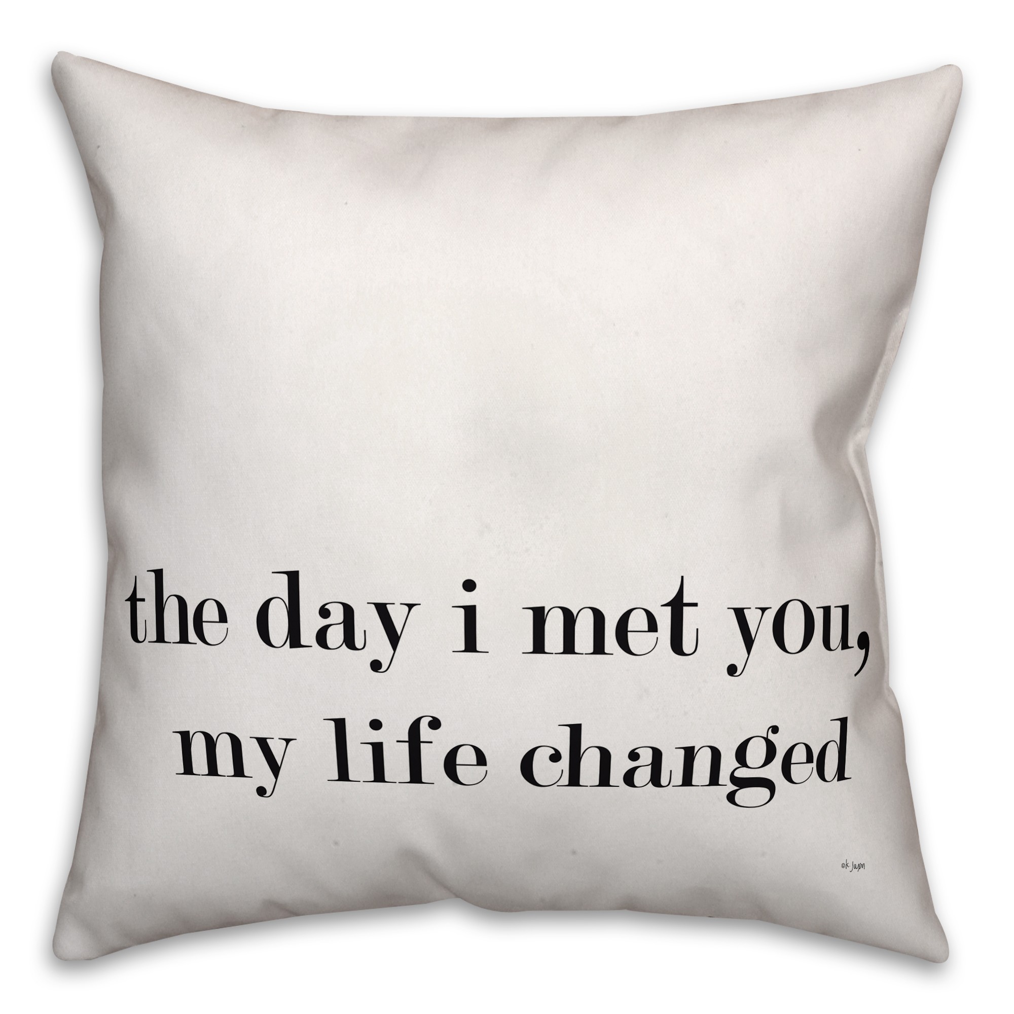 The Day I Met You My Life Changed 16x16 Spun Poly Pillow