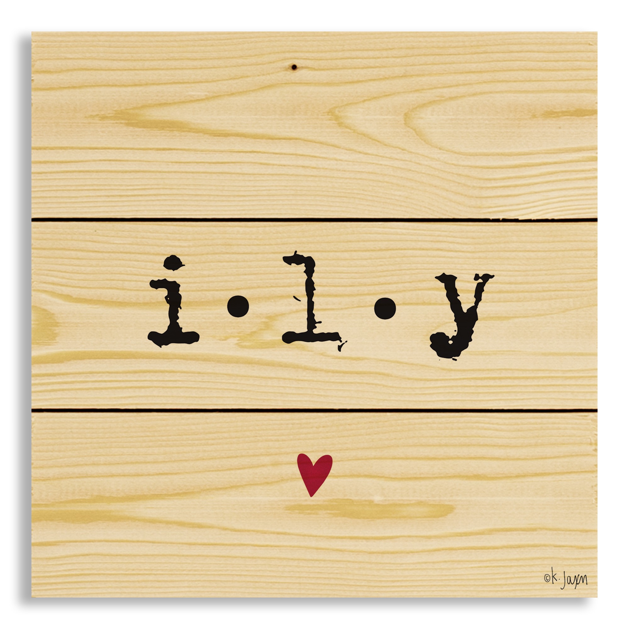 ILY Heart 10.5x10.5 Pallet Wood Art
