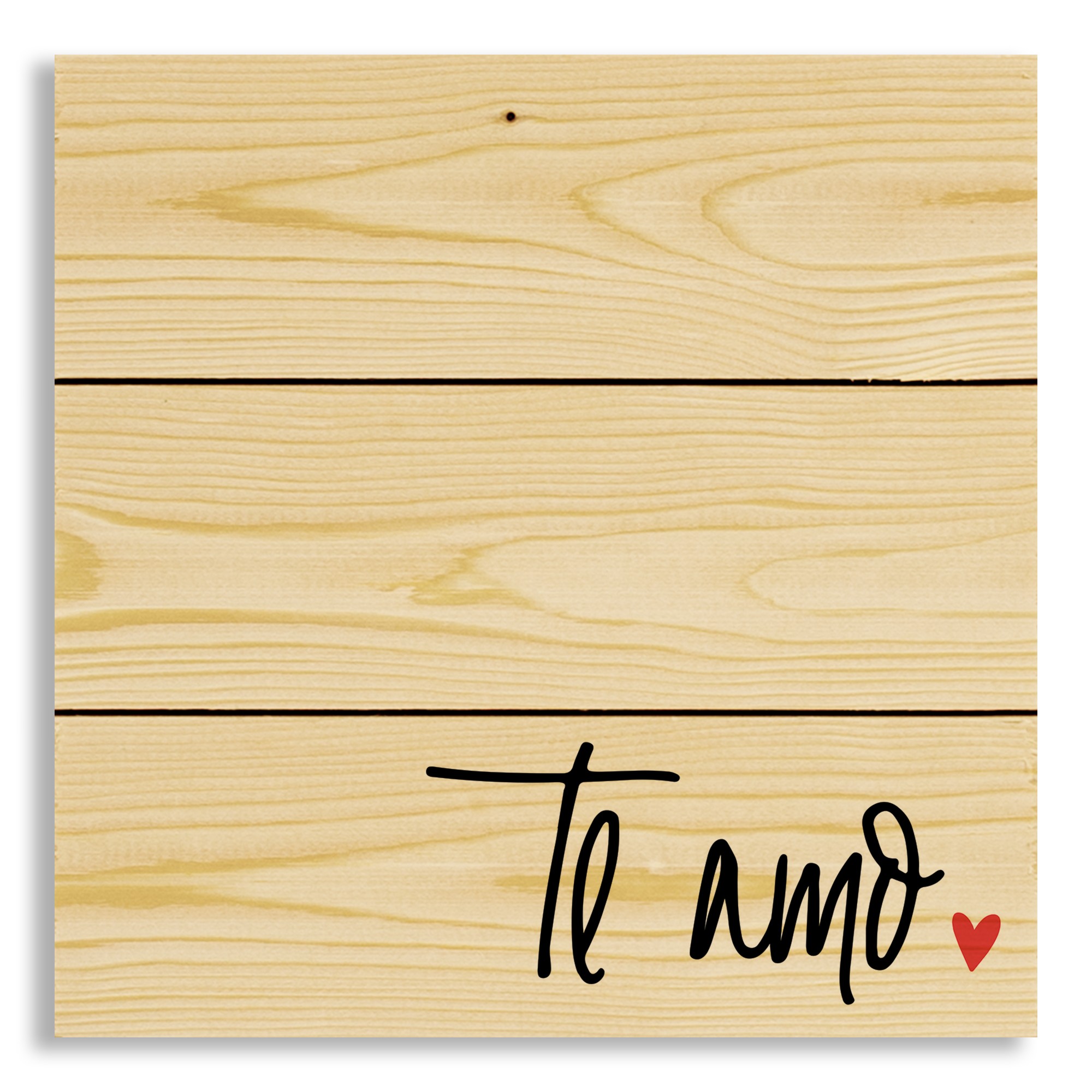 The Amo Red Heart 10.5x10.5 Pallet Wood Art
