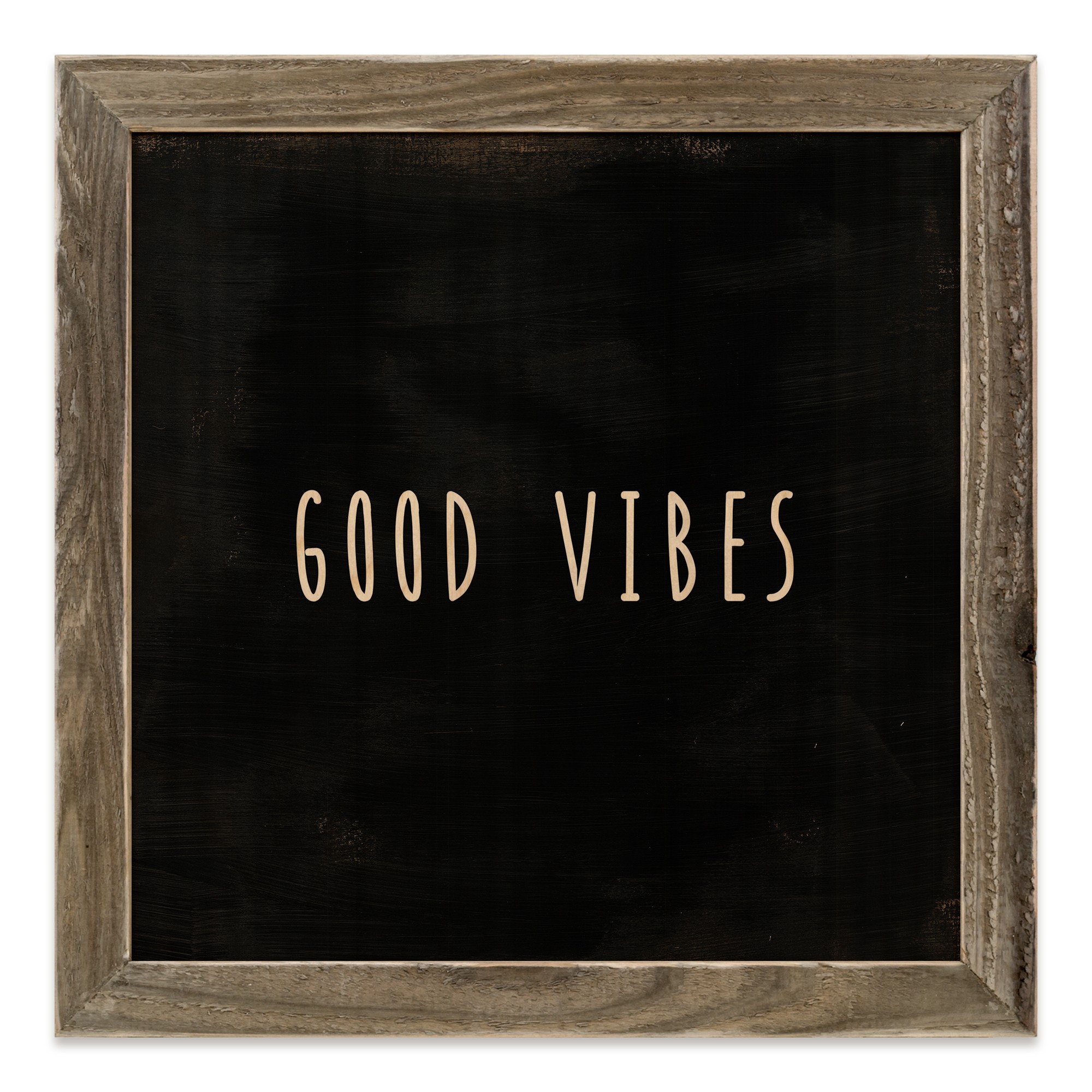 Good Vibes 12x12 Framed Pallet Wood Art