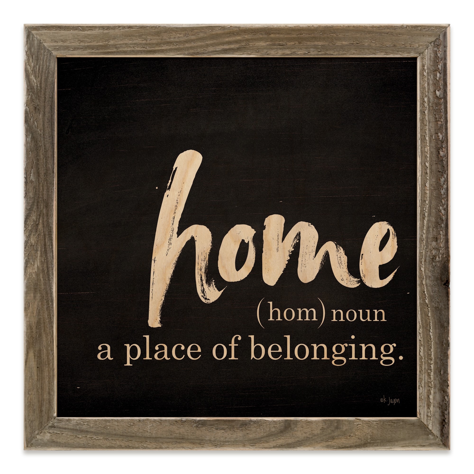 Home Definition 12x12 Framed Pallet Wood Art