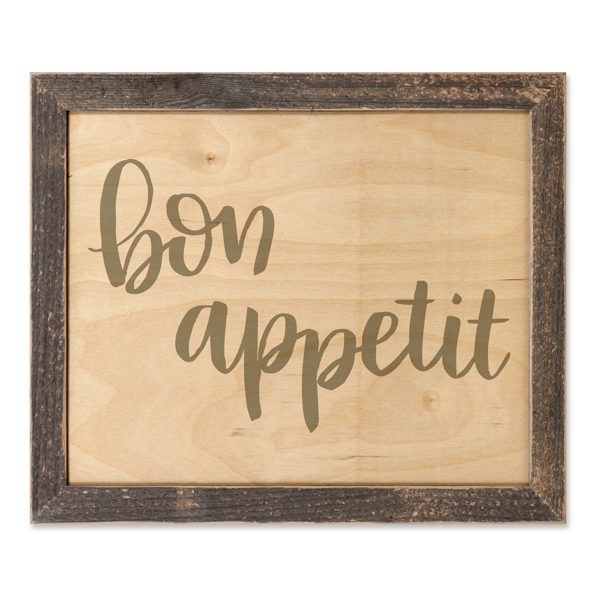 Bon Appetit 14x11 Framed Pallet Wood Art