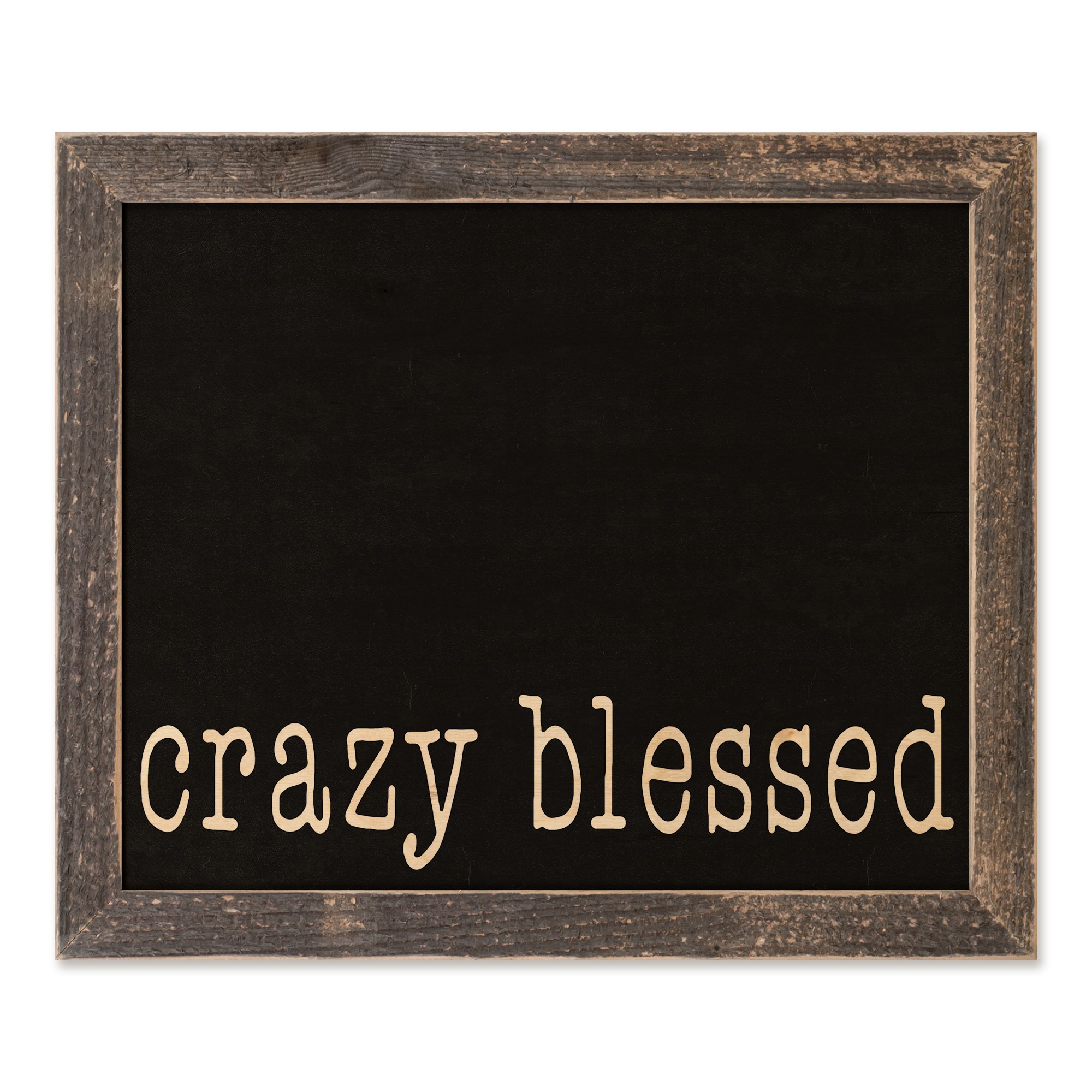 Crazy Blessed 14x11 Framed Pallet Wood Art