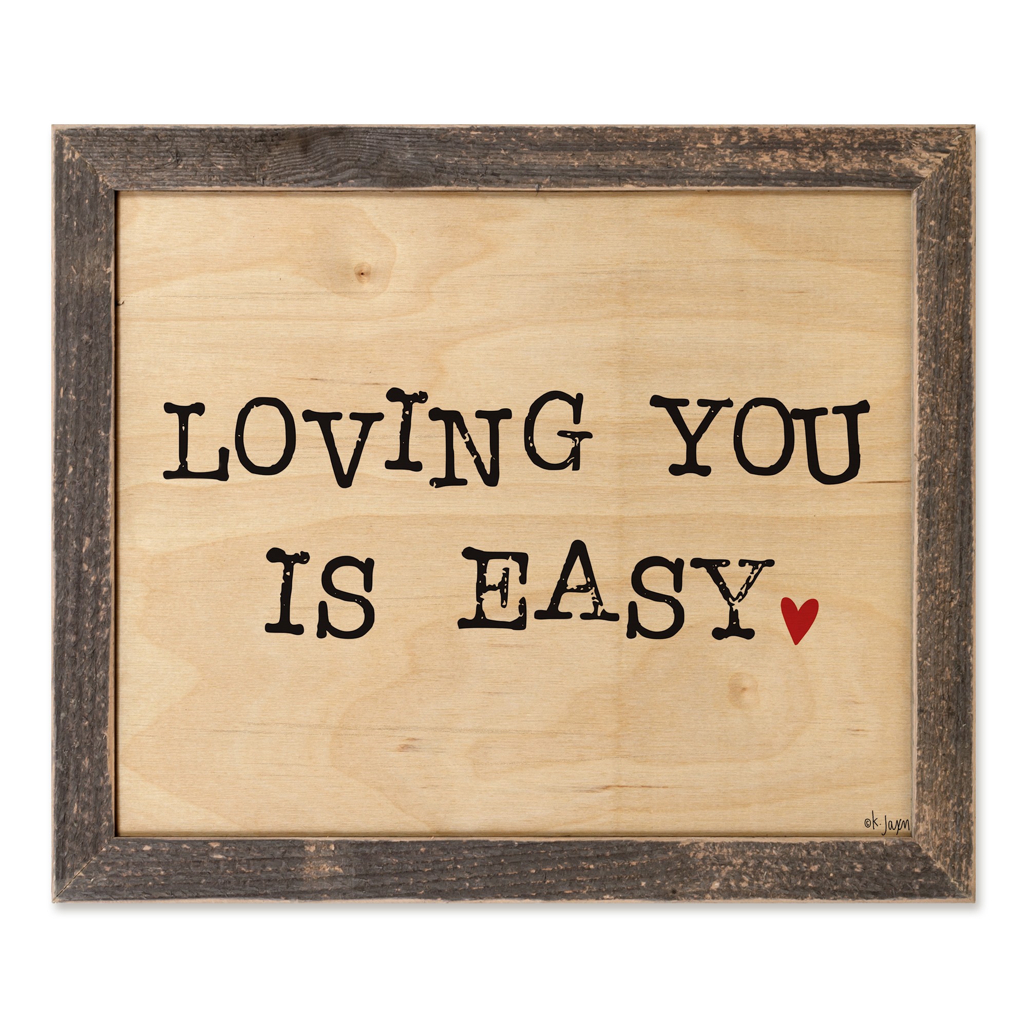 Loving You Is Easy 14x11 Framed Pallet Wood Art