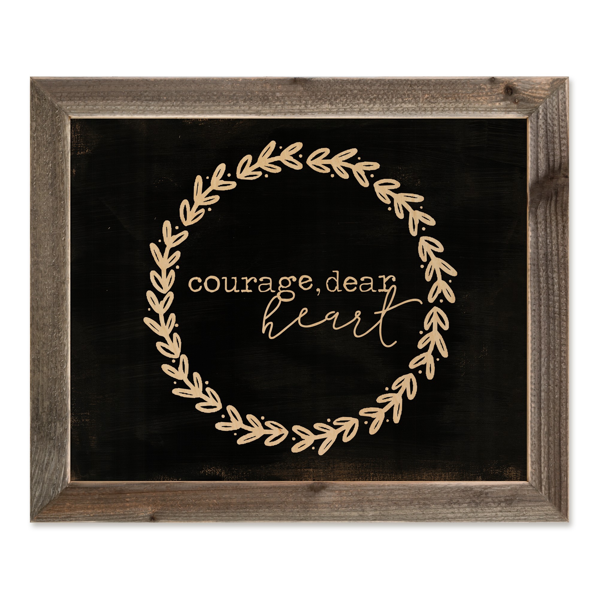 Courage Dear Heart 20x16 Framed Pallet Wood Art