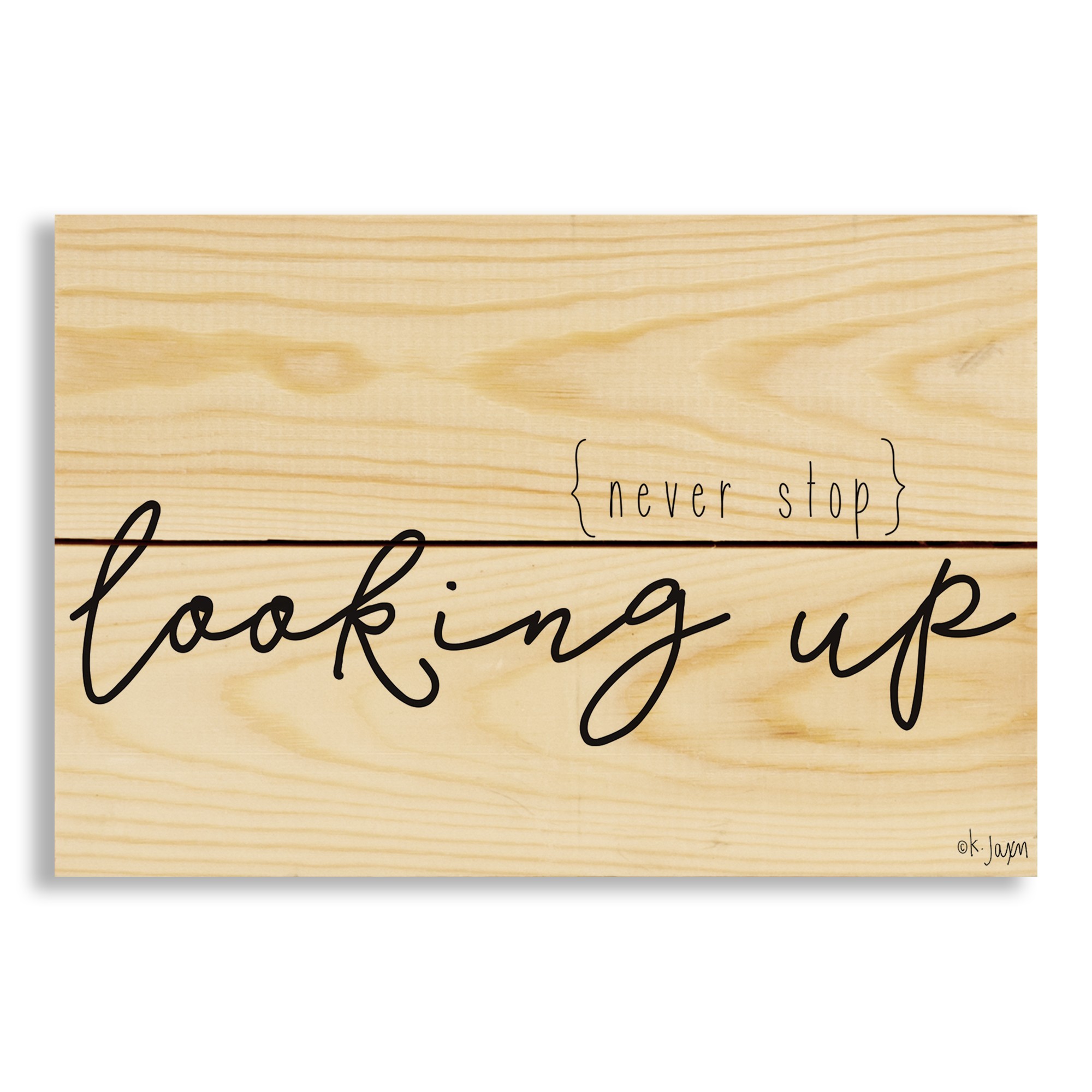 Never Stop Looking Up 10.5x7 Pallet Wood Art