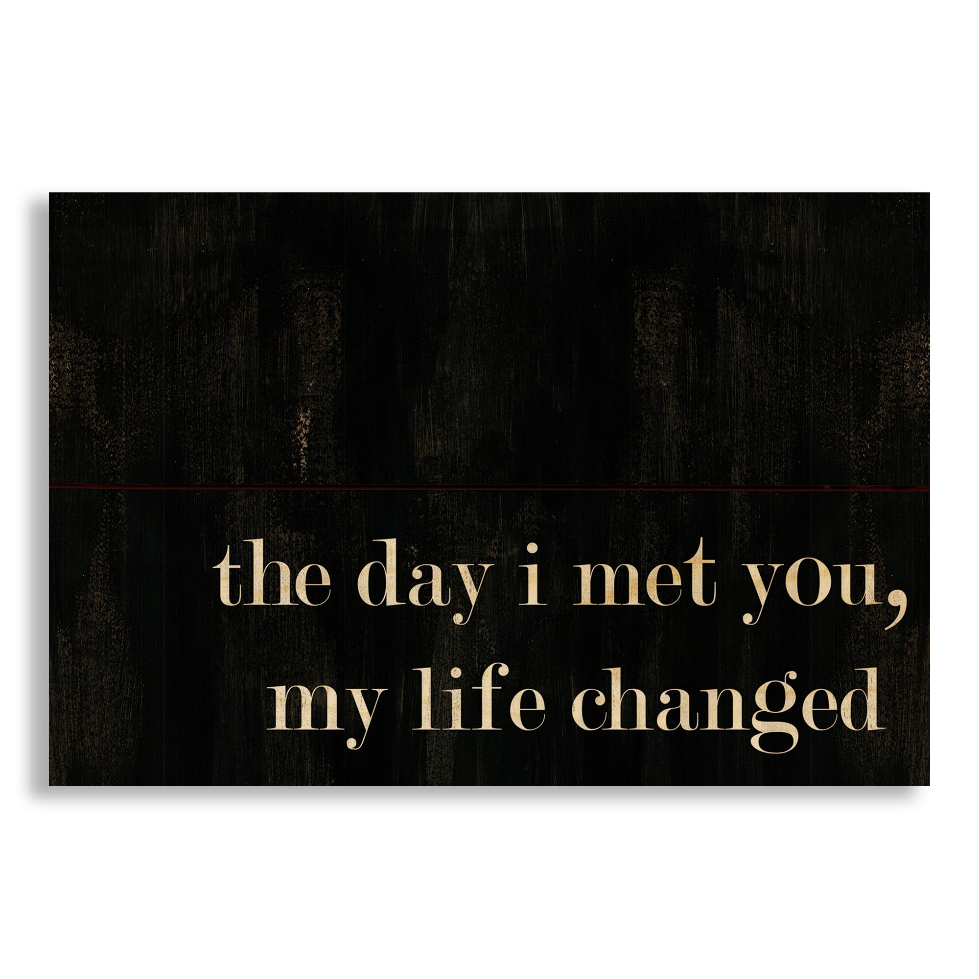 The Day I Met You, My Life Changed 10.5x7 Pallet Wood Art