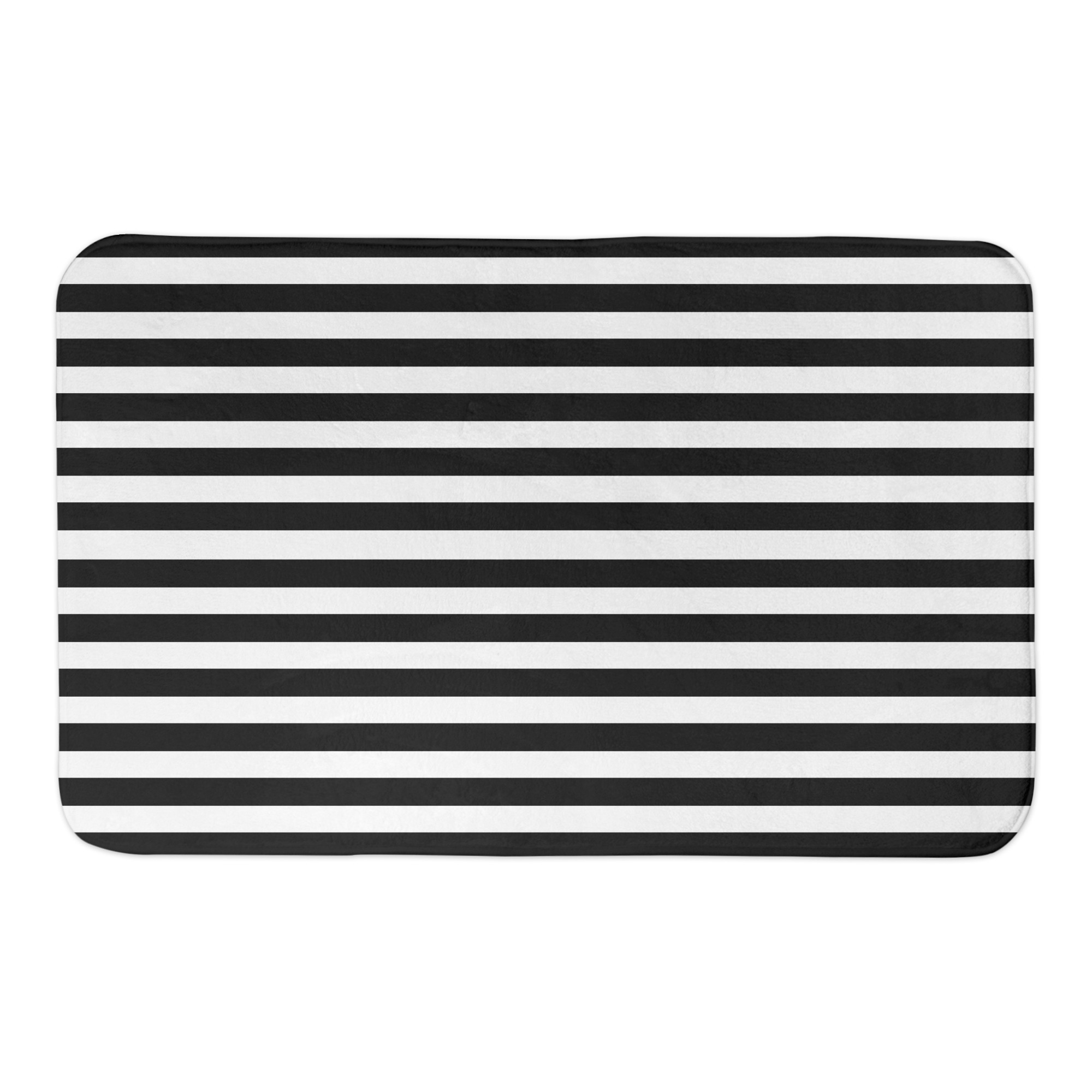 Black Stripes 34x21 Bath Mat
