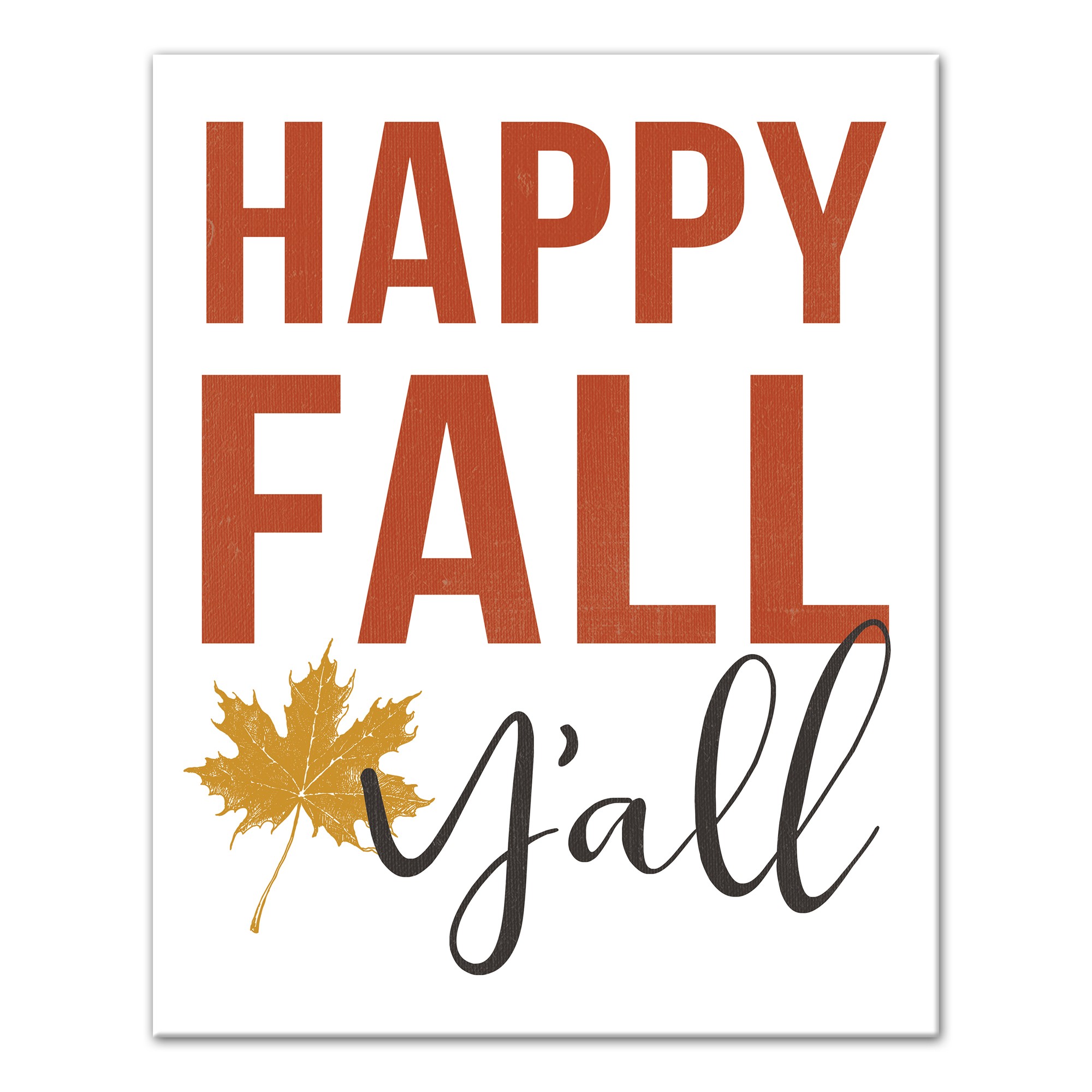 Happy Fall Y'all 16x20 Canvas Wall Art