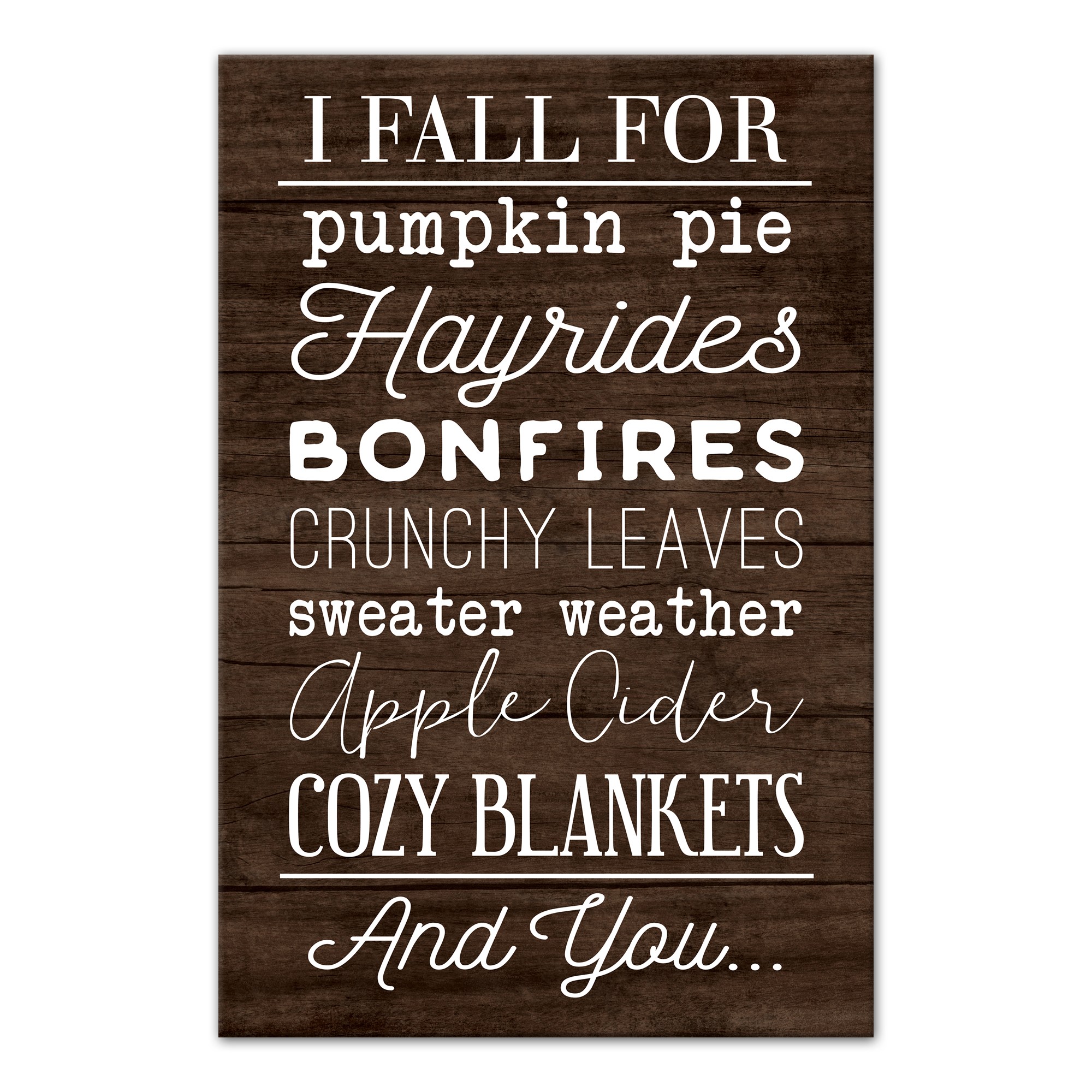 I Fall for Autumn Things 16x24 Canvas Wall Art