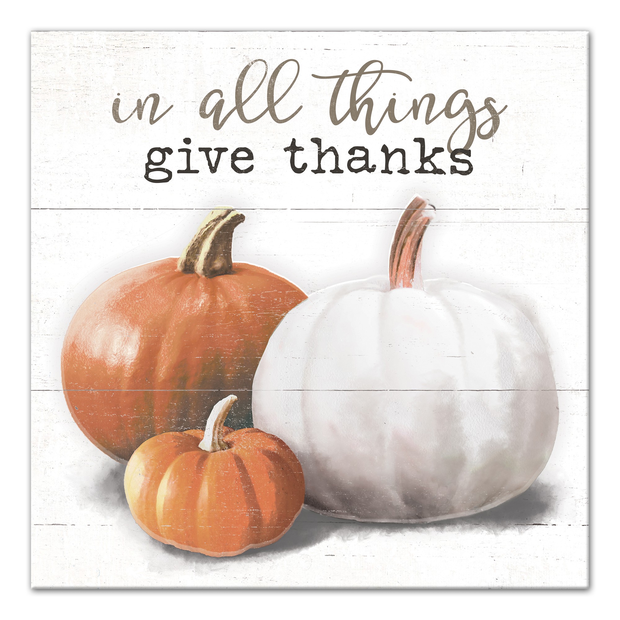 Give Thanks 20x20 Canvas Wall Art