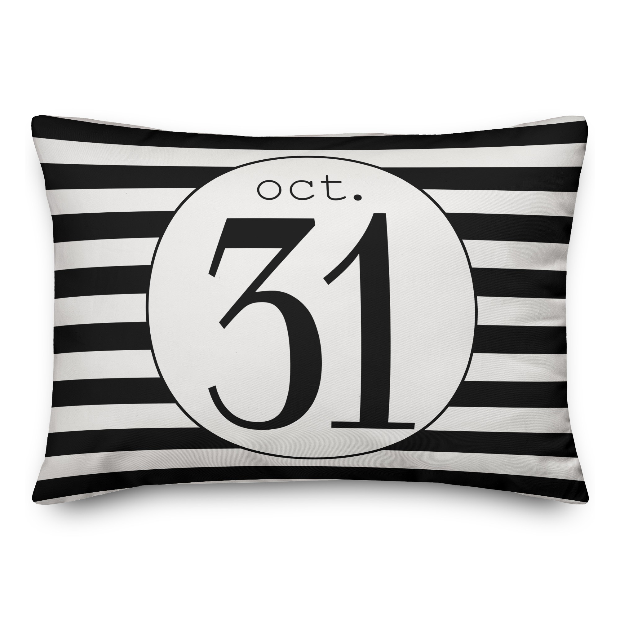 October 31st Stripes 14x20 Spun Poly Pillow