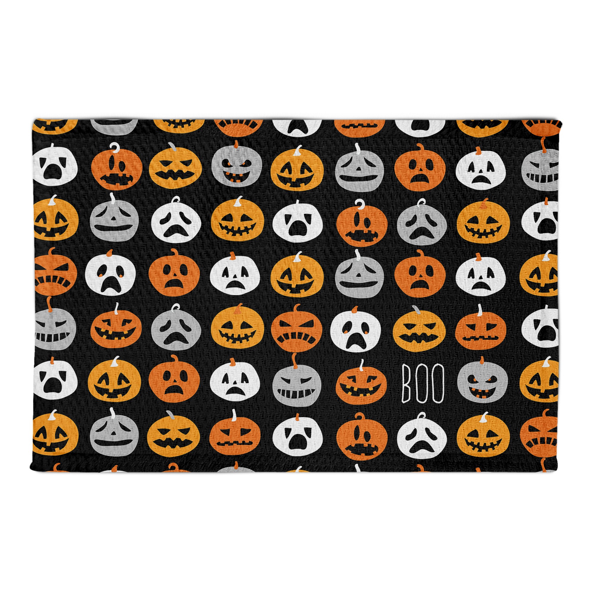 Boo Pumpkin Pattern 2x3 Area Rug