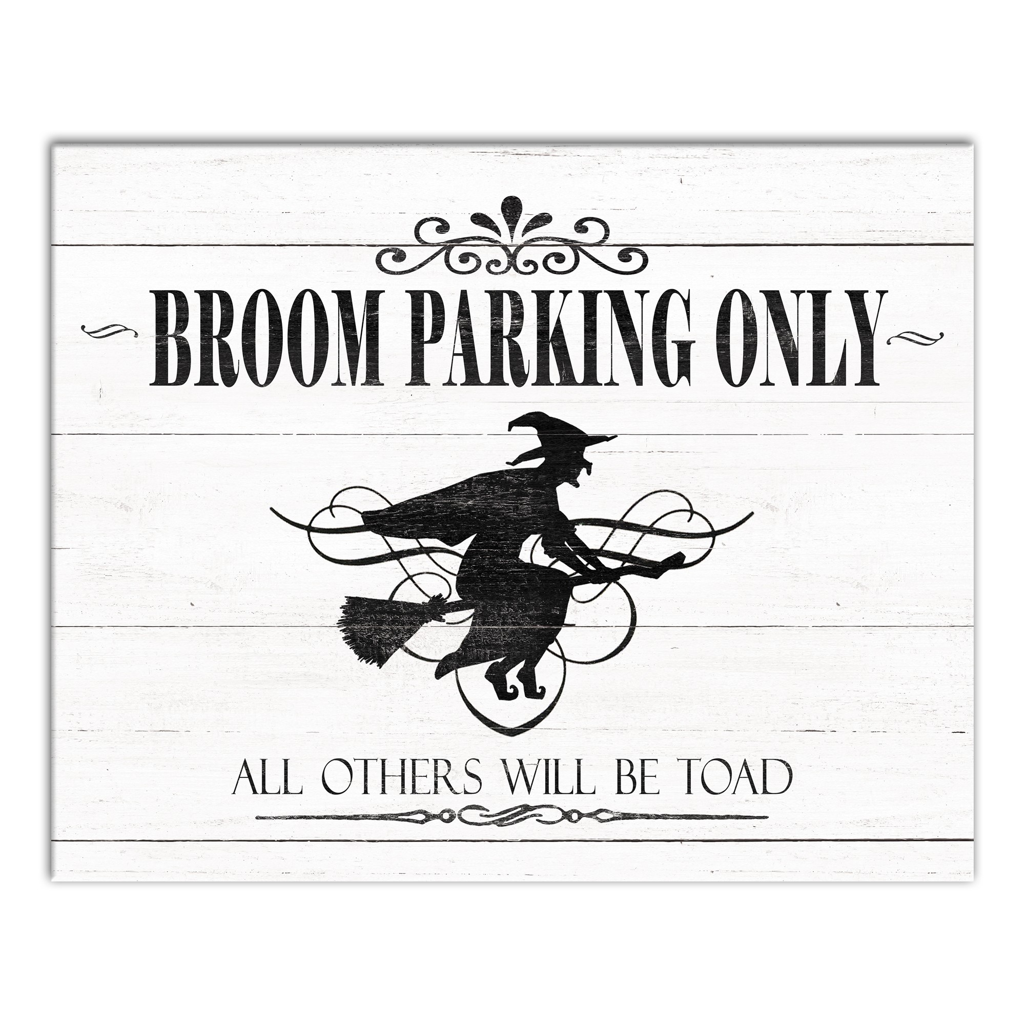 Broom Parking Only 16x20 Canvas Wall Art