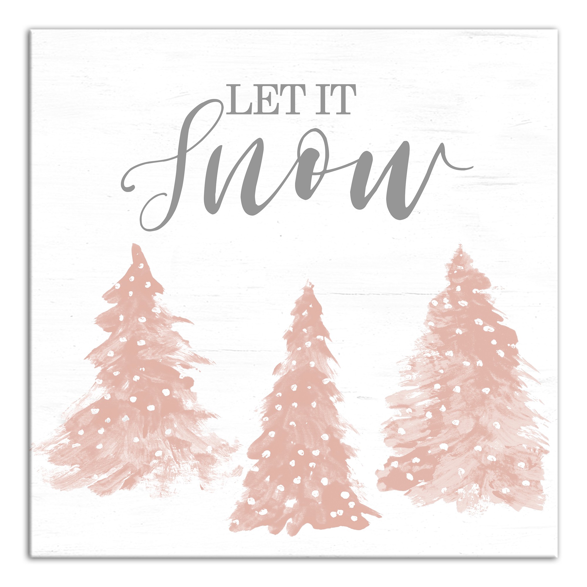 Let It Snow 16x16 Canvas Wall Art
