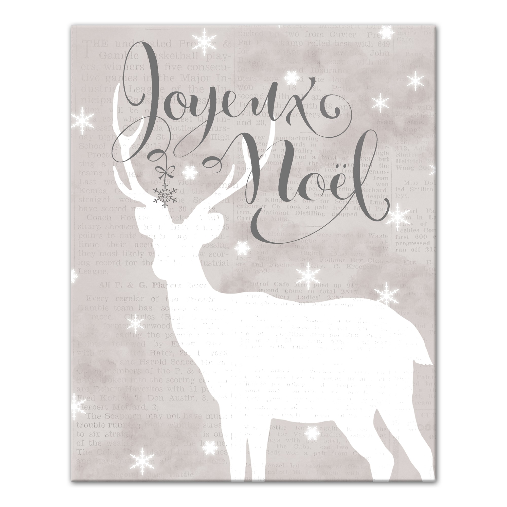 Joyeaux Noel 16x20 Canvas Wall Art