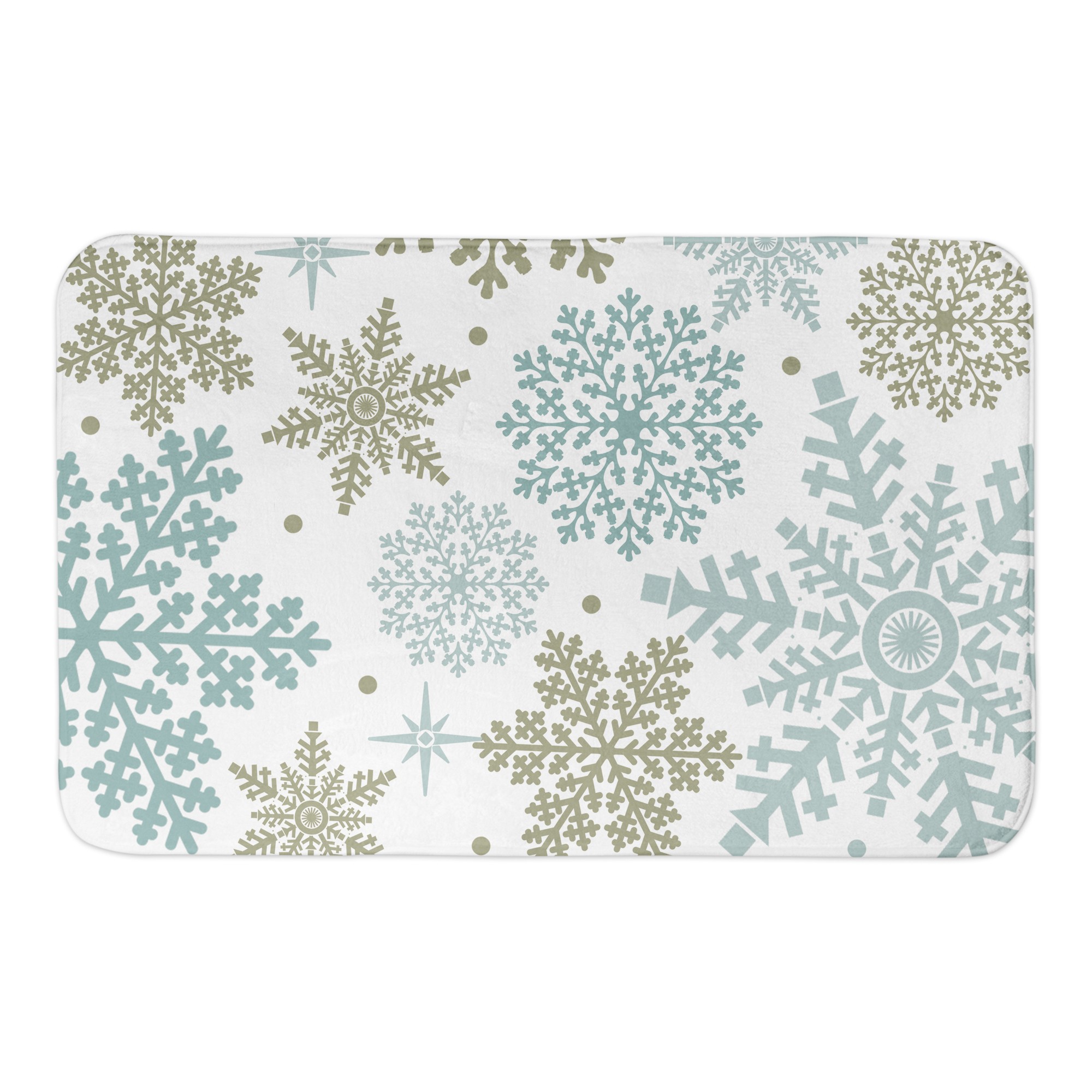 Snowflake Pattern 34x21 Bath Mat