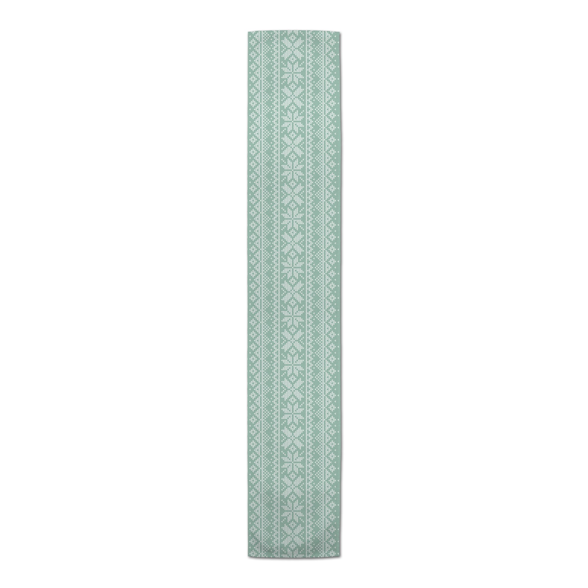 Knit Snowflake Pattern Runner