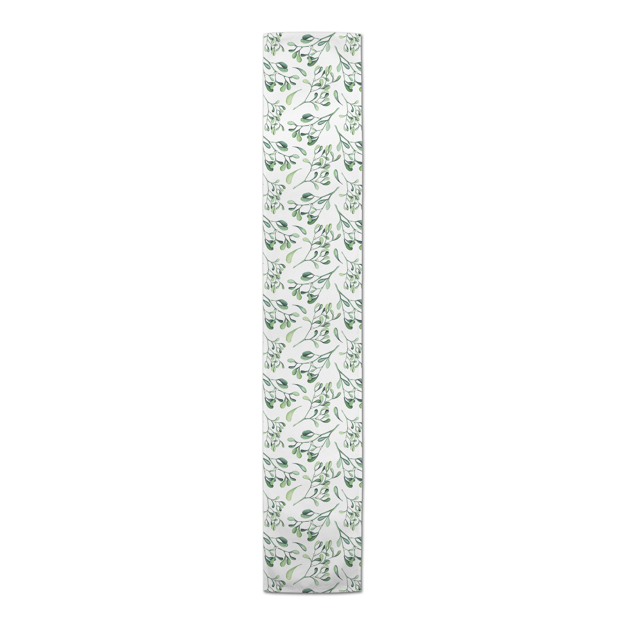 Watercolor Mistletoe Pattern Runner