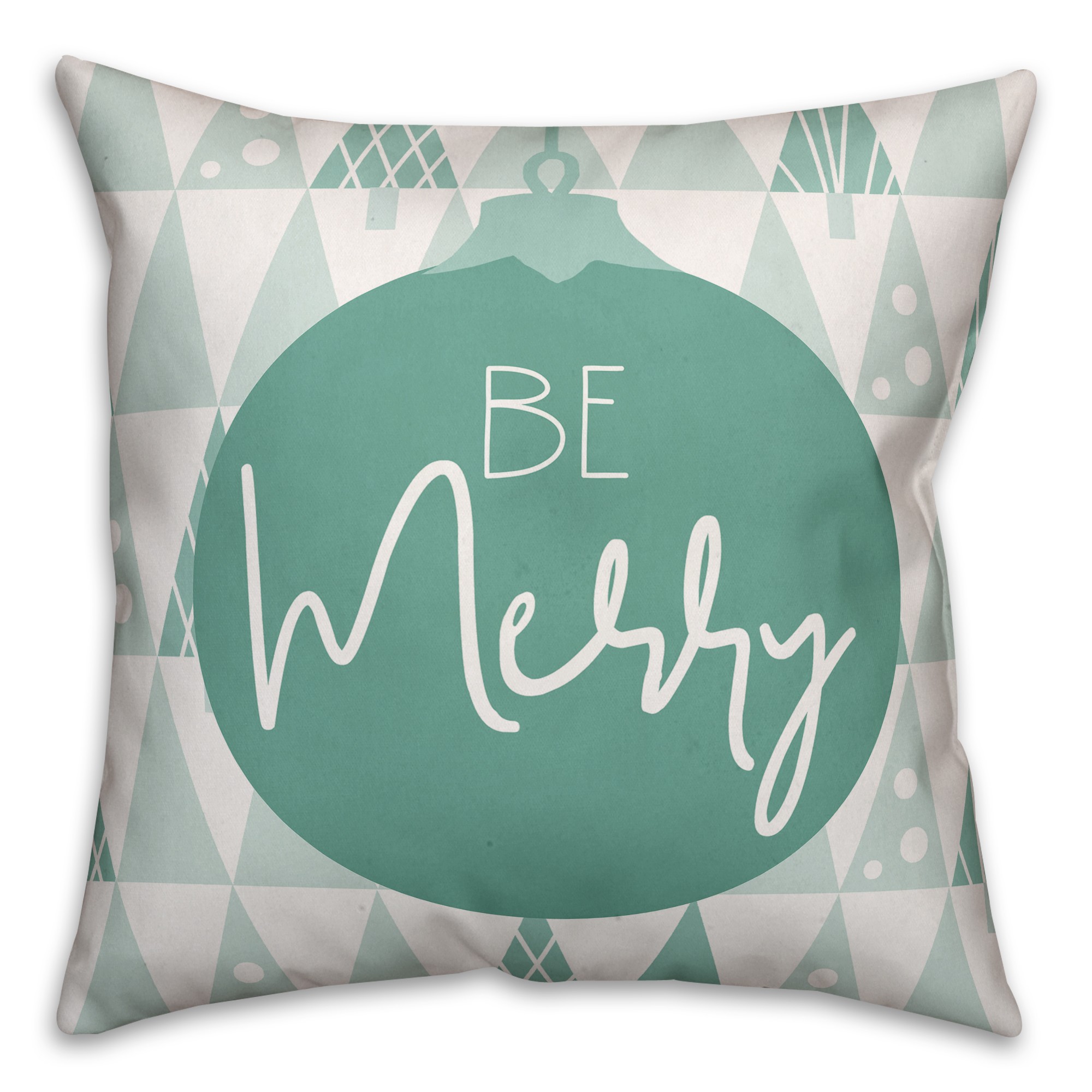 Be Merry 18x18 Spun Poly Pillow