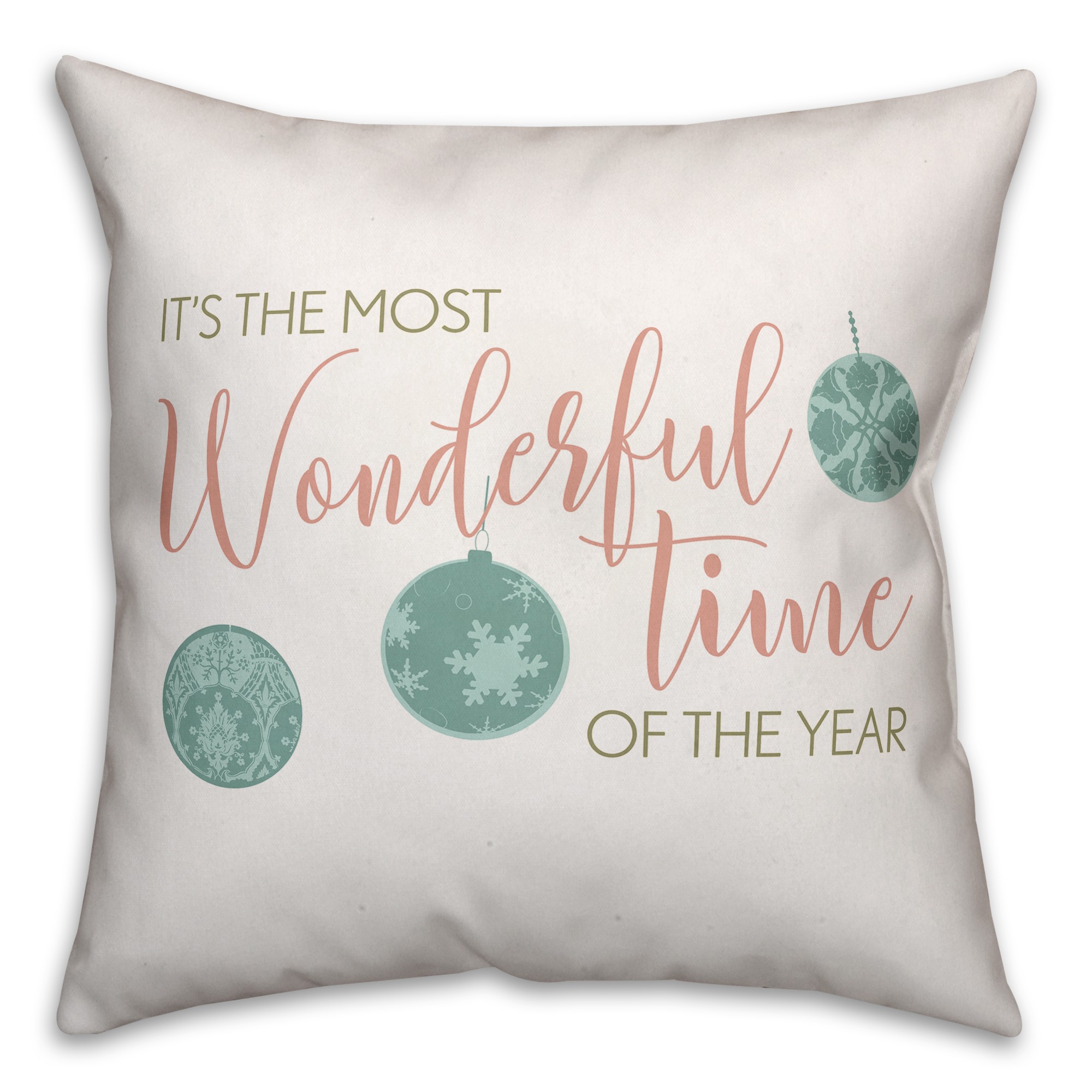 It's The Most Wonderful Time of the Year 18x18 Spun Poly Pillow
