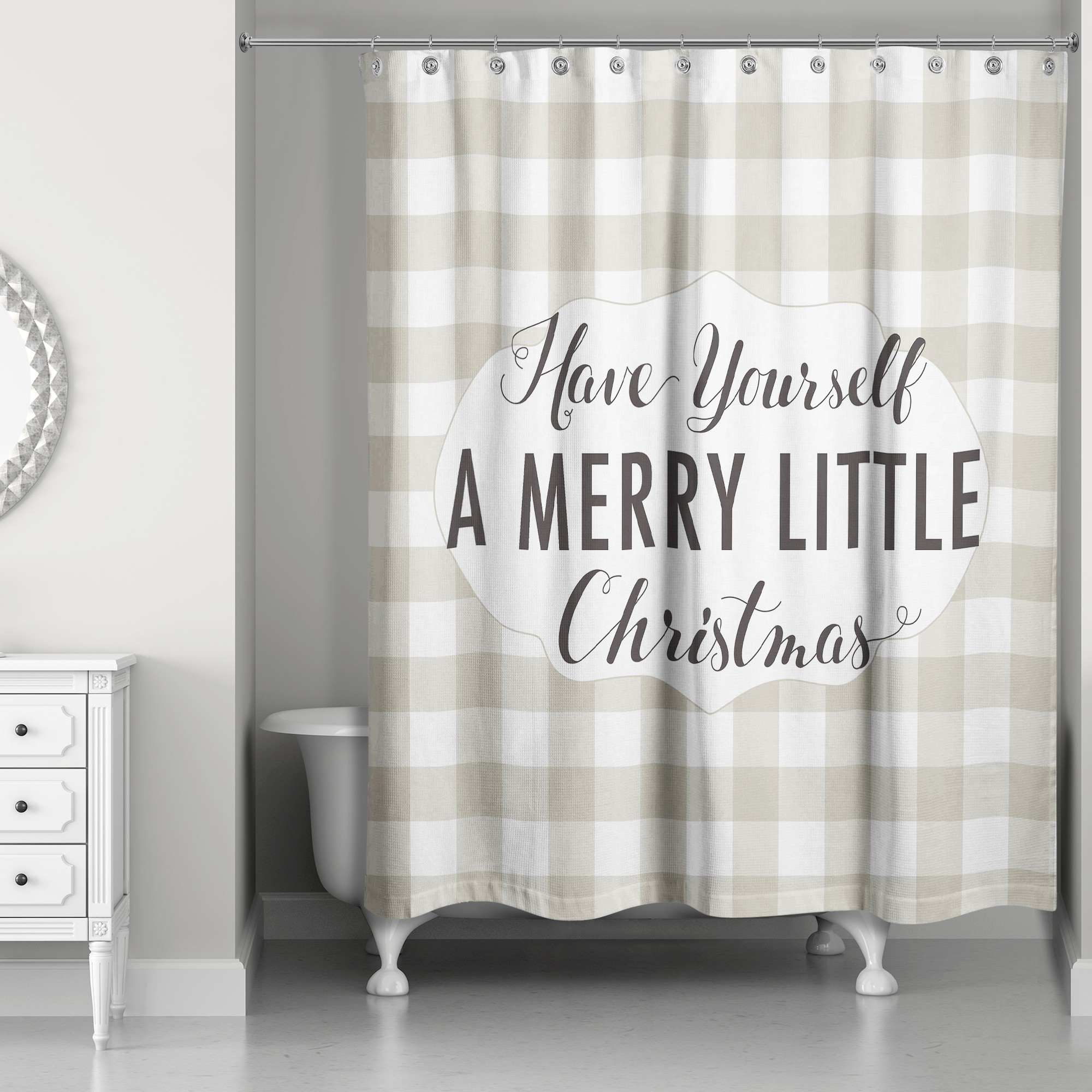 Have Yourself A Merry Little Christmas 71x74 Shower Curtain