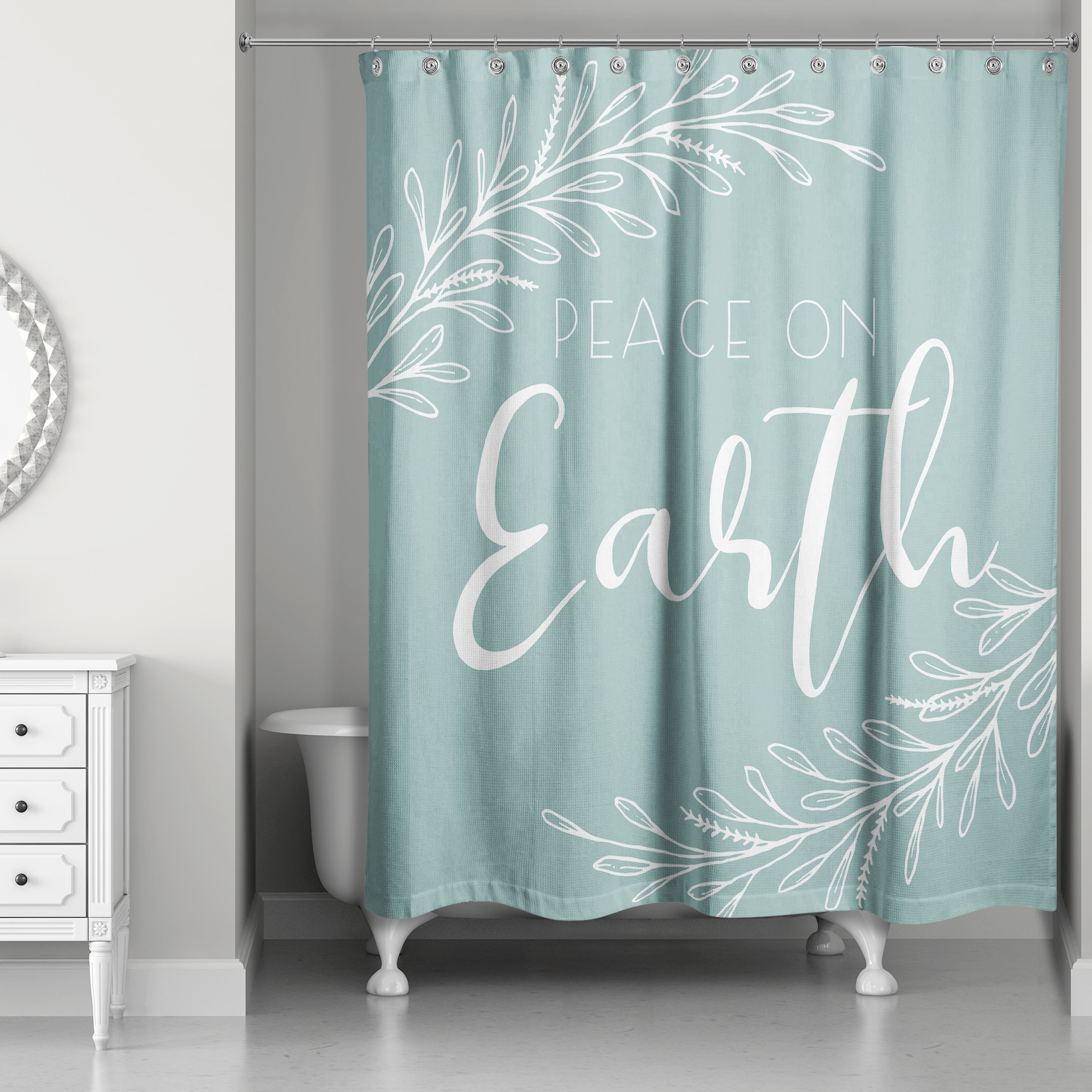 Peace on Earth 71x74 Shower Curtain