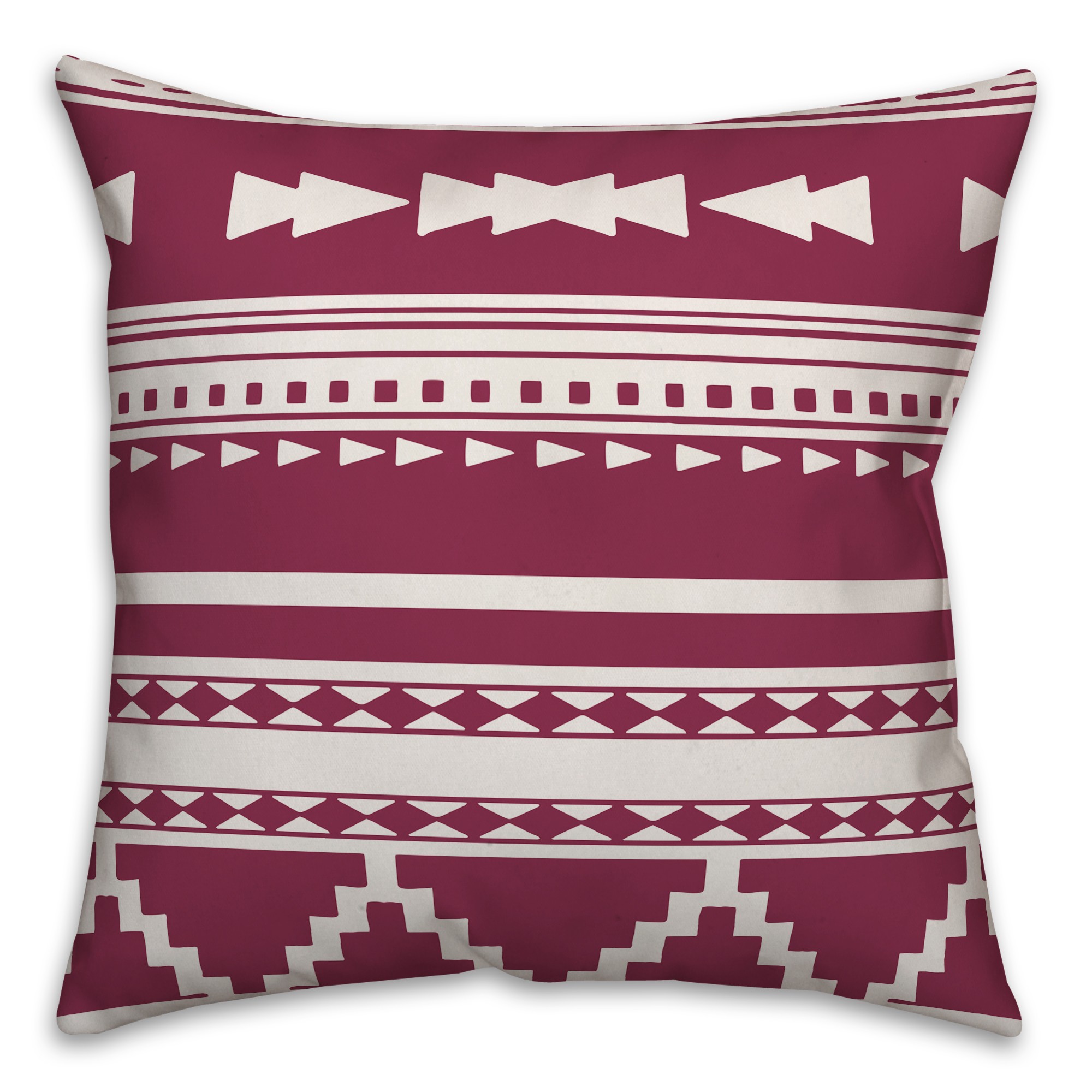 Purple Southwestern Pattern 18x18 Spun Poly Pillow