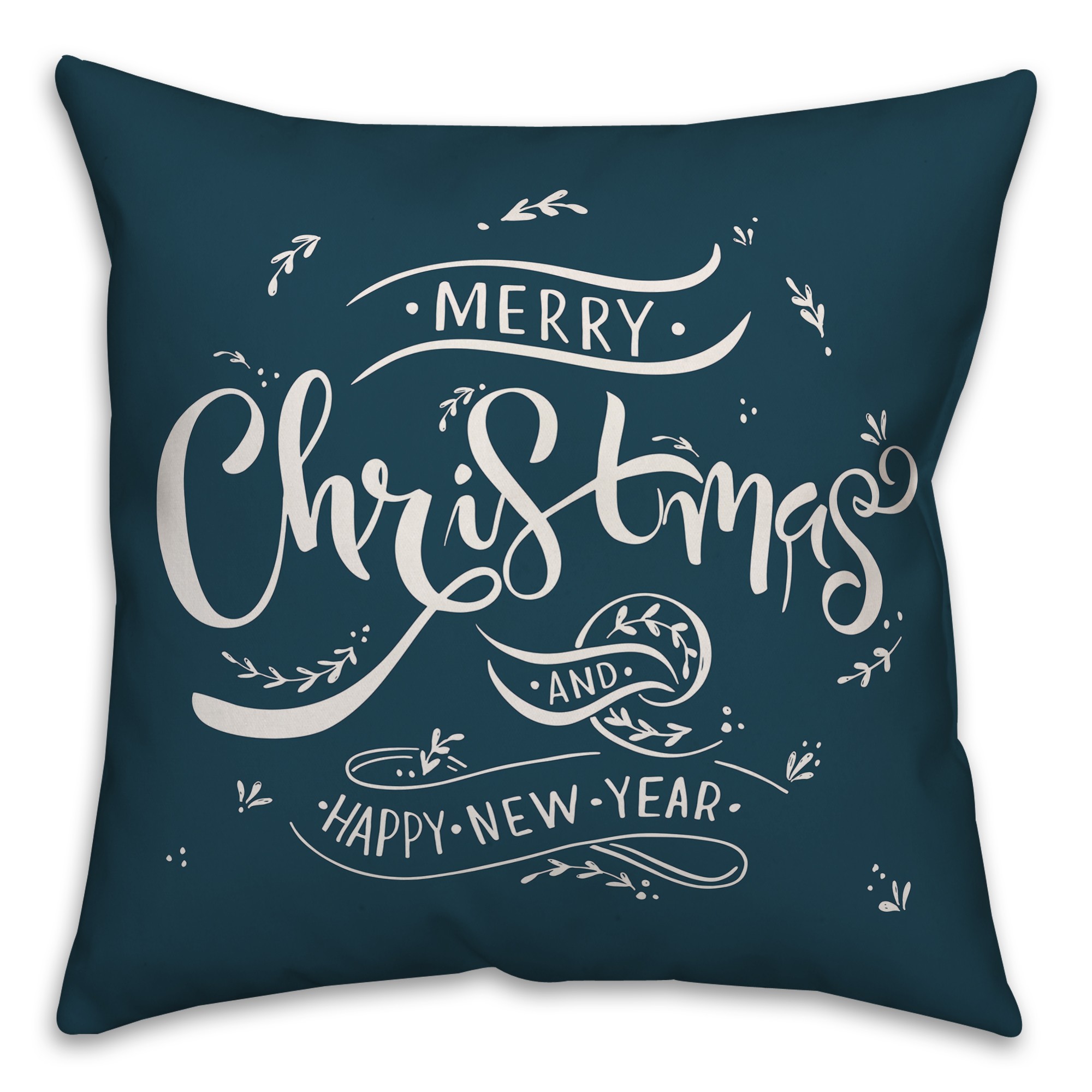 Merry Christmas 18x18 Spun Poly Pillow